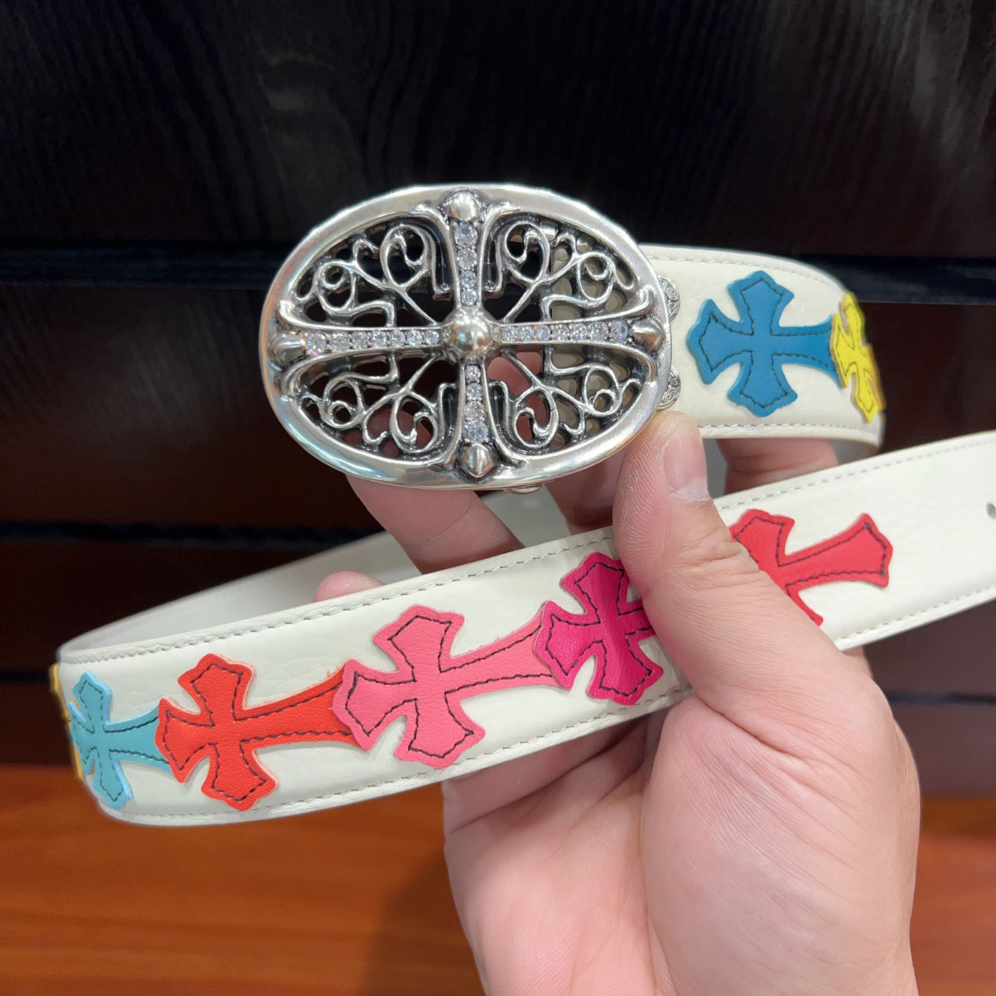 Chrome Hearts Leather Belt   - DesignerGu