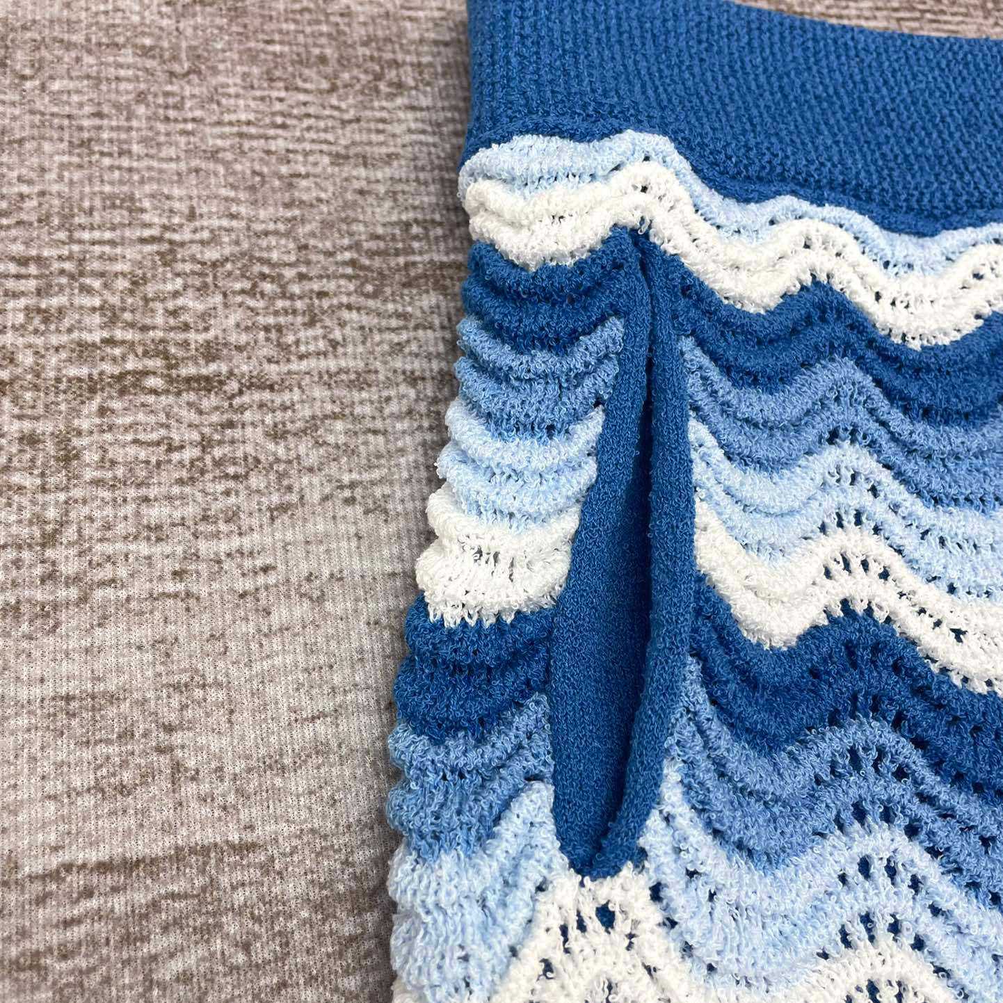 Casablanca Wavy Gradient Crochet Shorts  D008 - DesignerGu