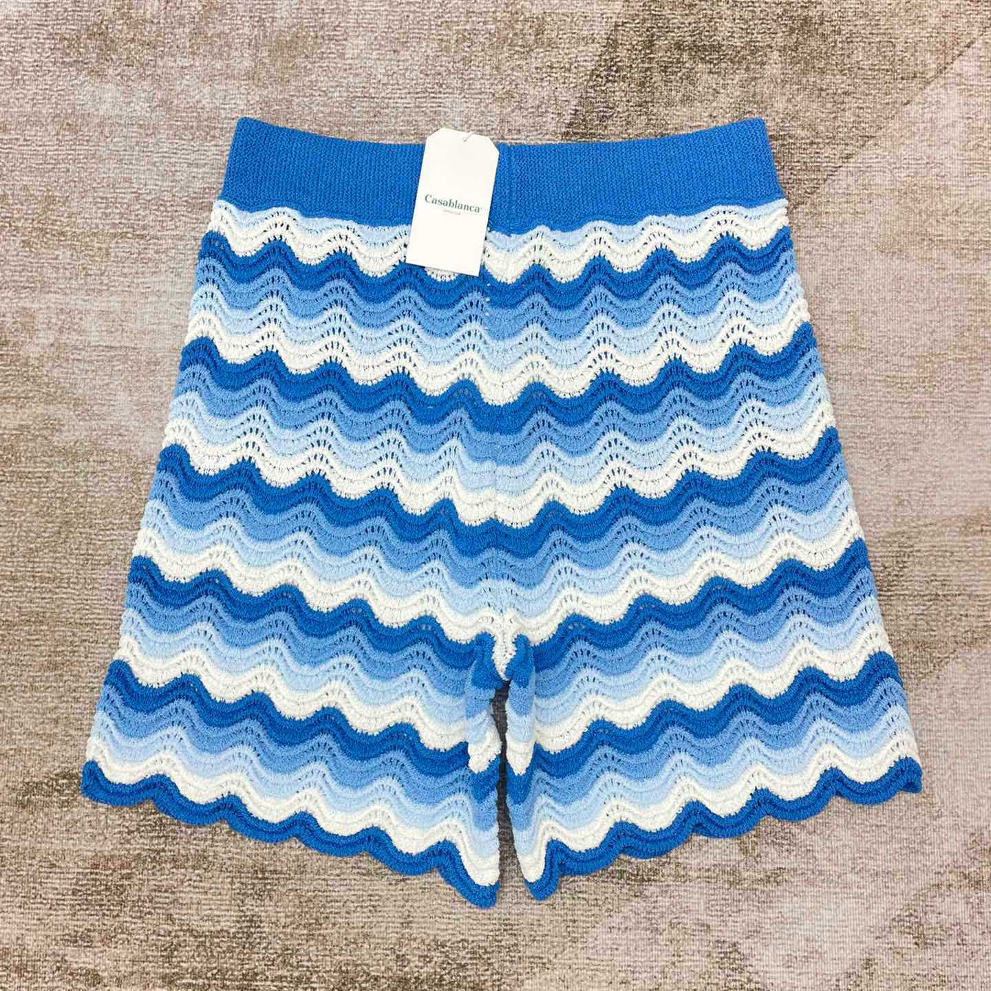 Casablanca Wavy Gradient Crochet Shorts  D008 - DesignerGu