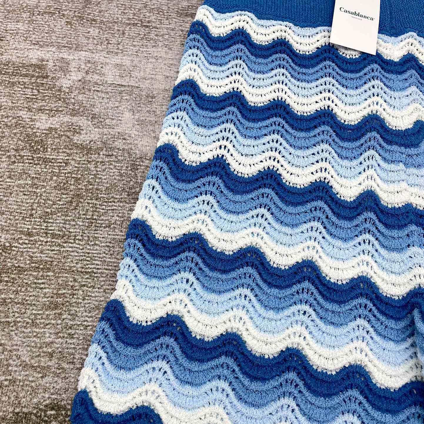 Casablanca Wavy Gradient Crochet Shorts  D008 - DesignerGu