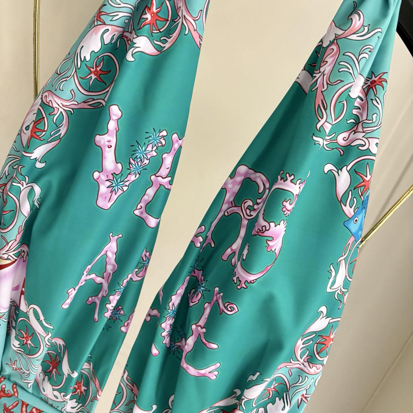 Versace Underwater Barocco Print Bodysuit - DesignerGu