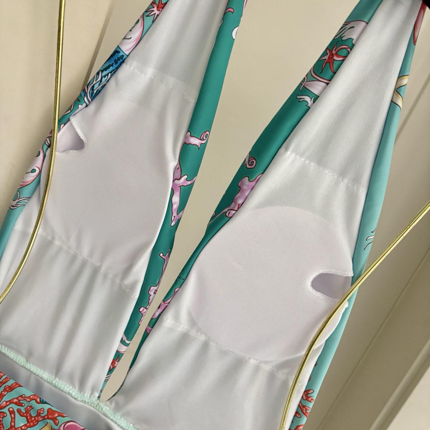 Versace Underwater Barocco Print Bodysuit - DesignerGu