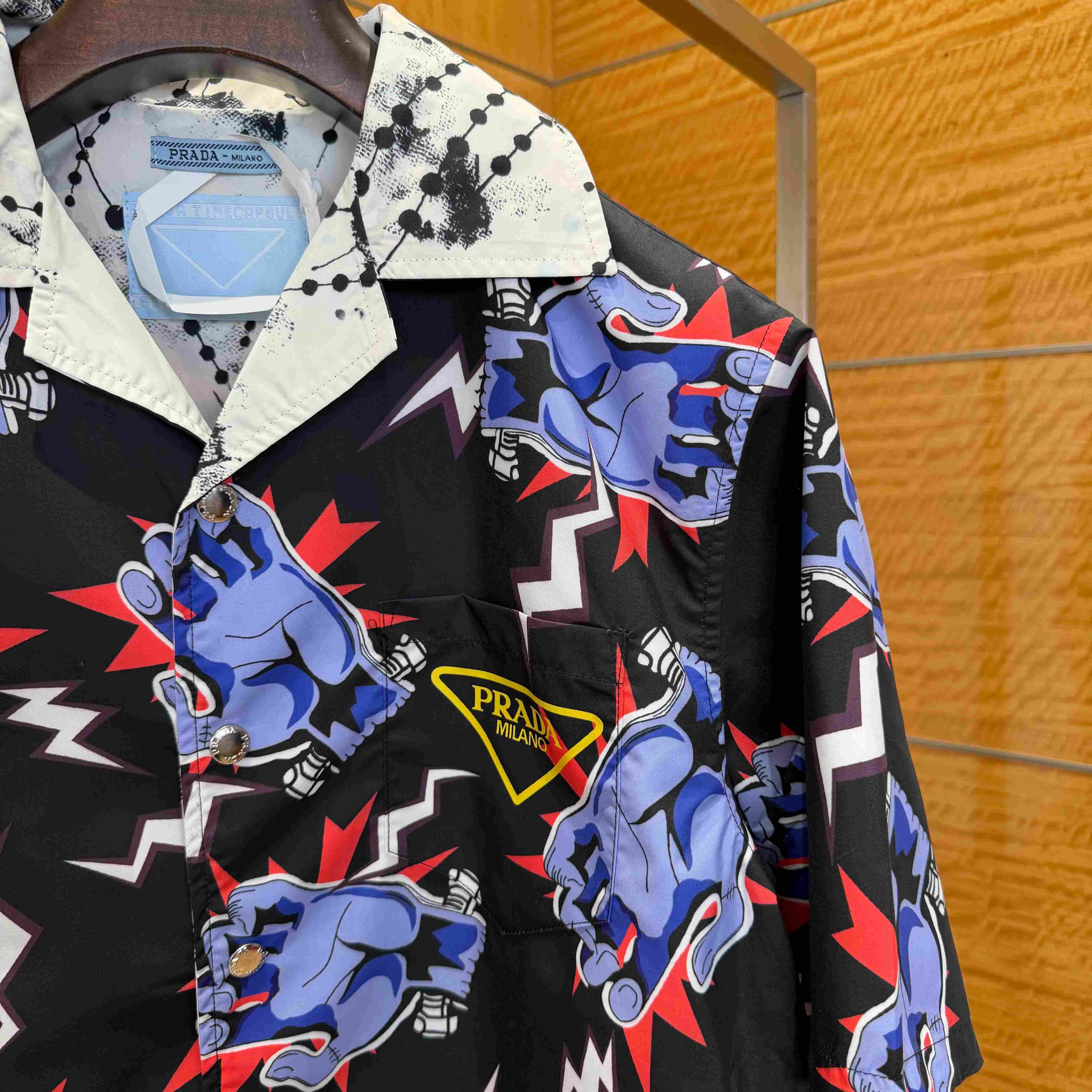 Prada Timecapsule Printed Cotton Shirt - DesignerGu