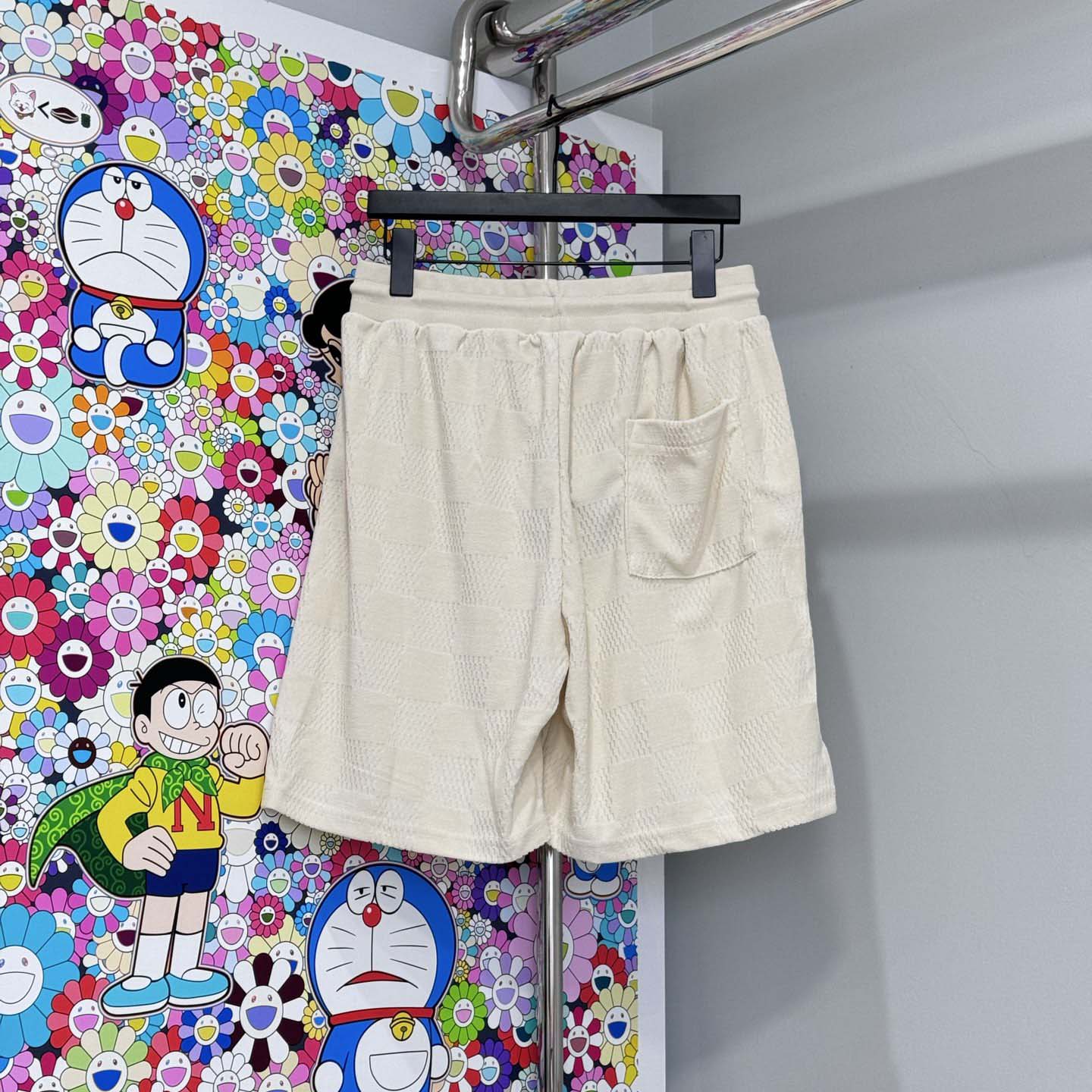 Louis Vuitton Damier French Terry Cotton-Blend Shorts   - DesignerGu