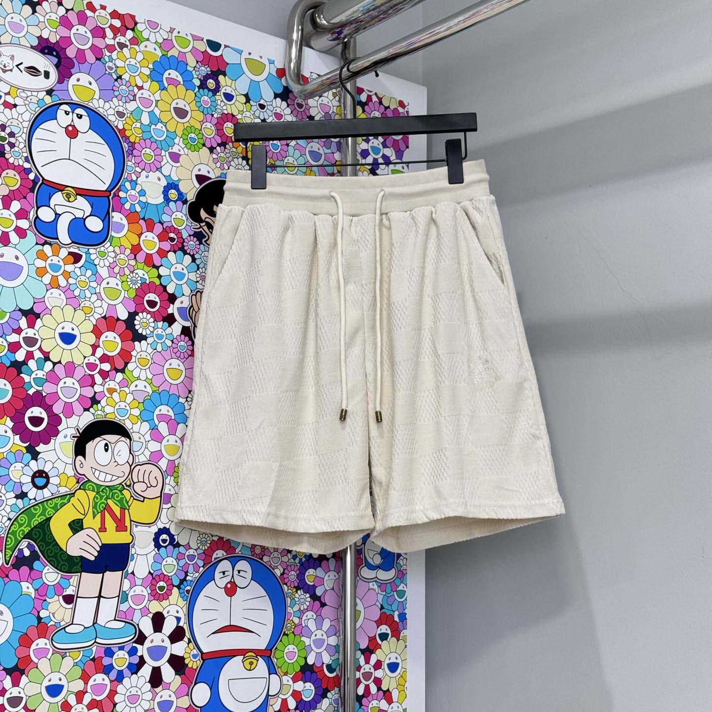 Louis Vuitton Damier French Terry Cotton-Blend Shorts   - DesignerGu