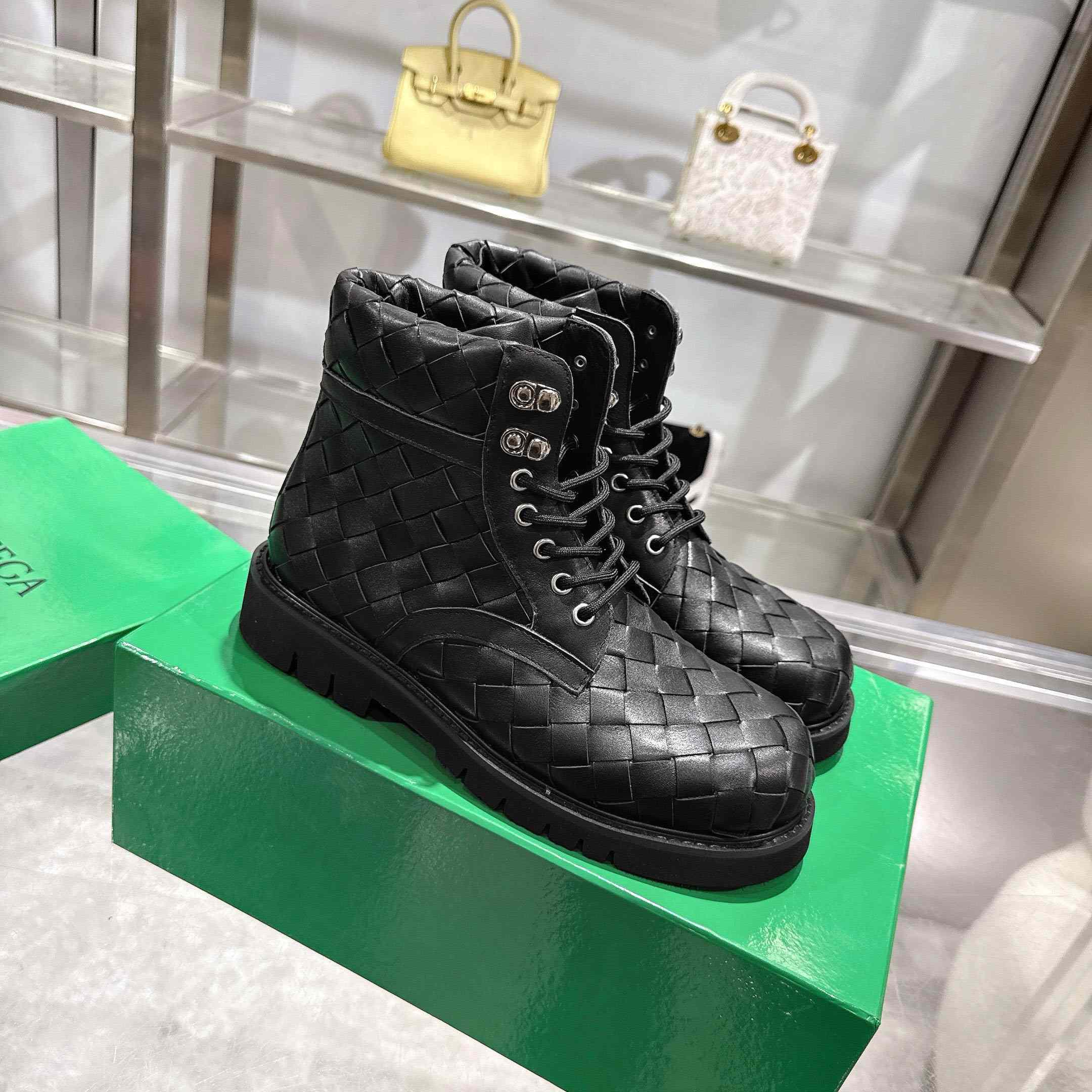 Bottega Veneta Haddock Lace-Up Ankle Boot - DesignerGu