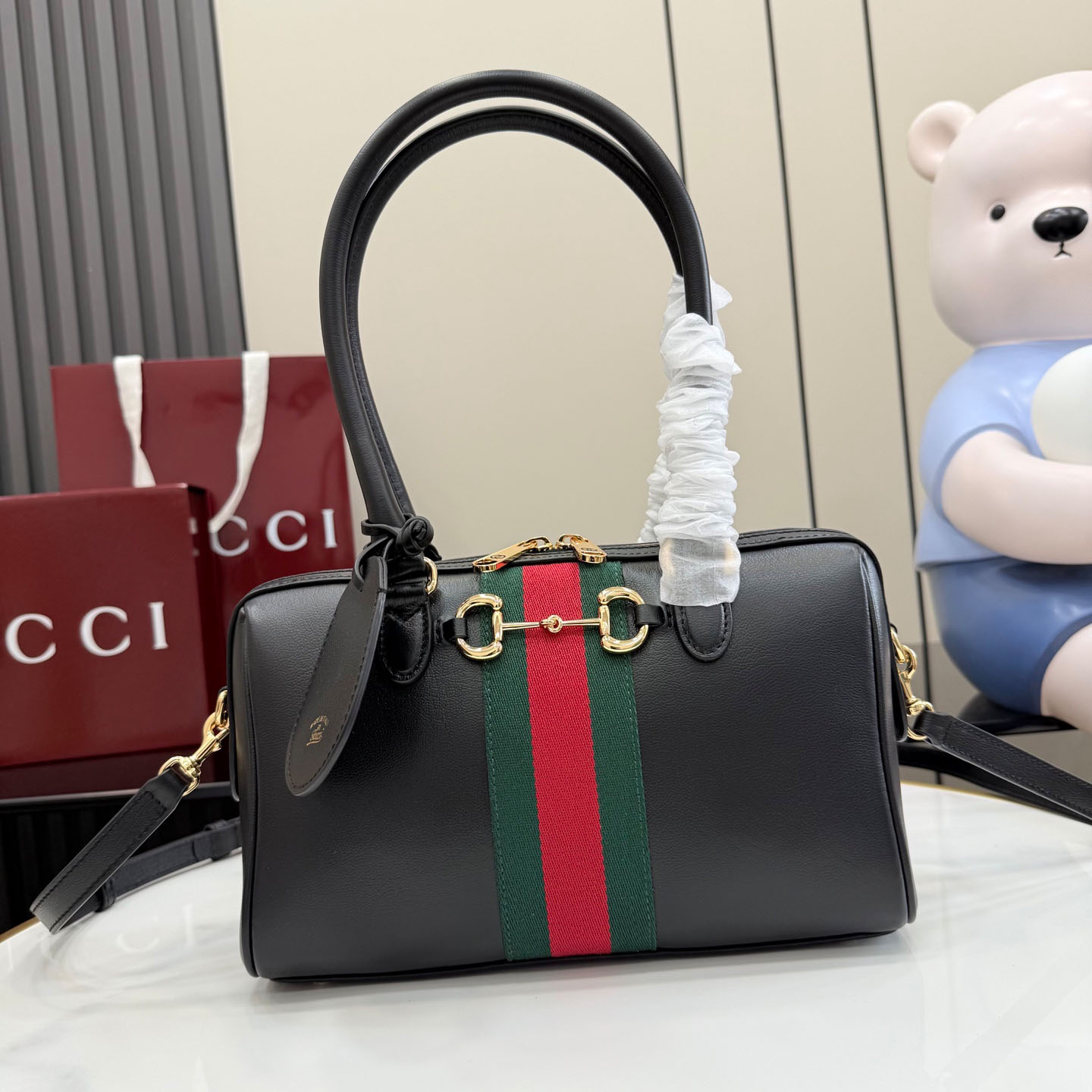 Gucci Borsetto Medium Boston Bag - DesignerGu