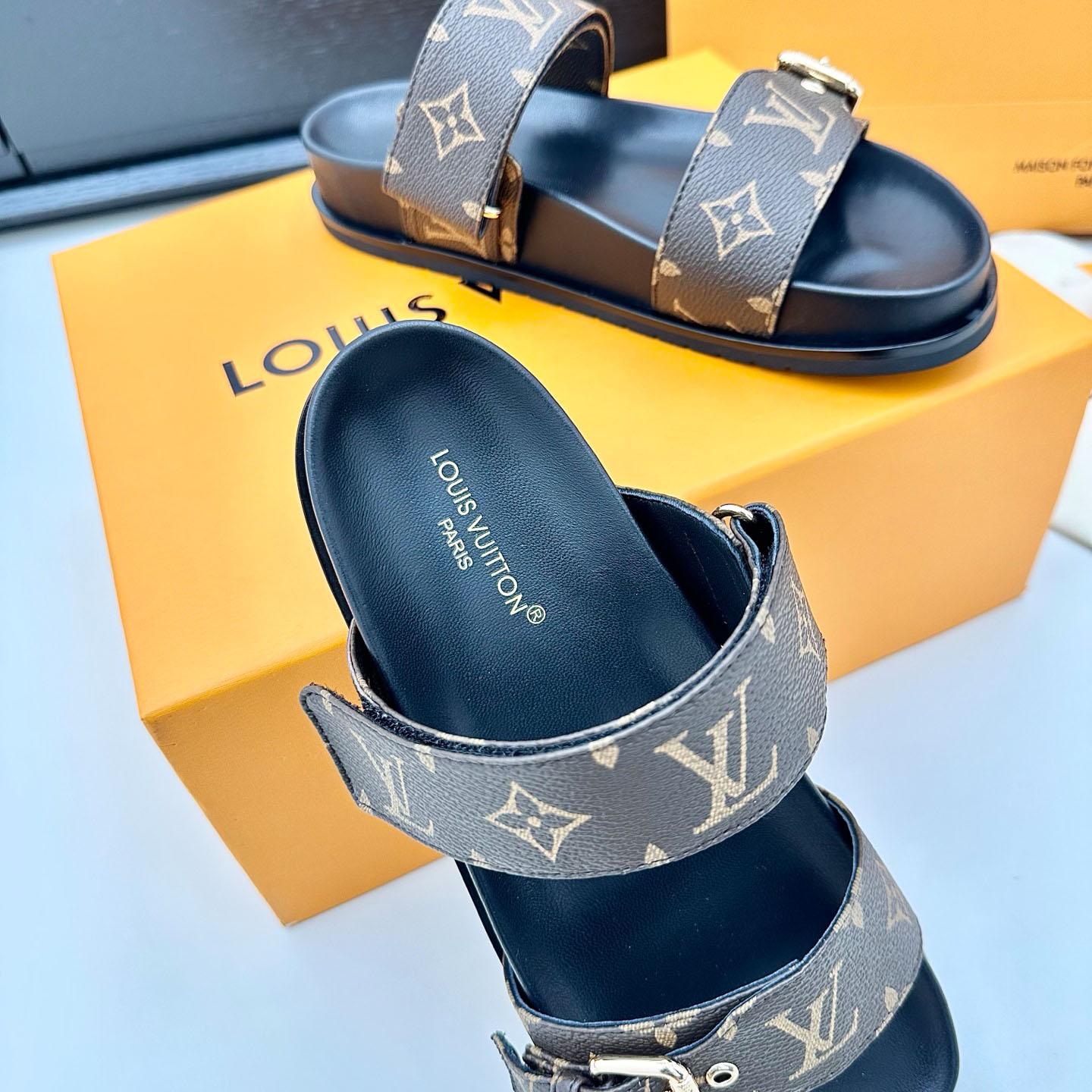 Louis Vuitton Bom Dia Flat Comfort Mule 1AAW8N - DesignerGu