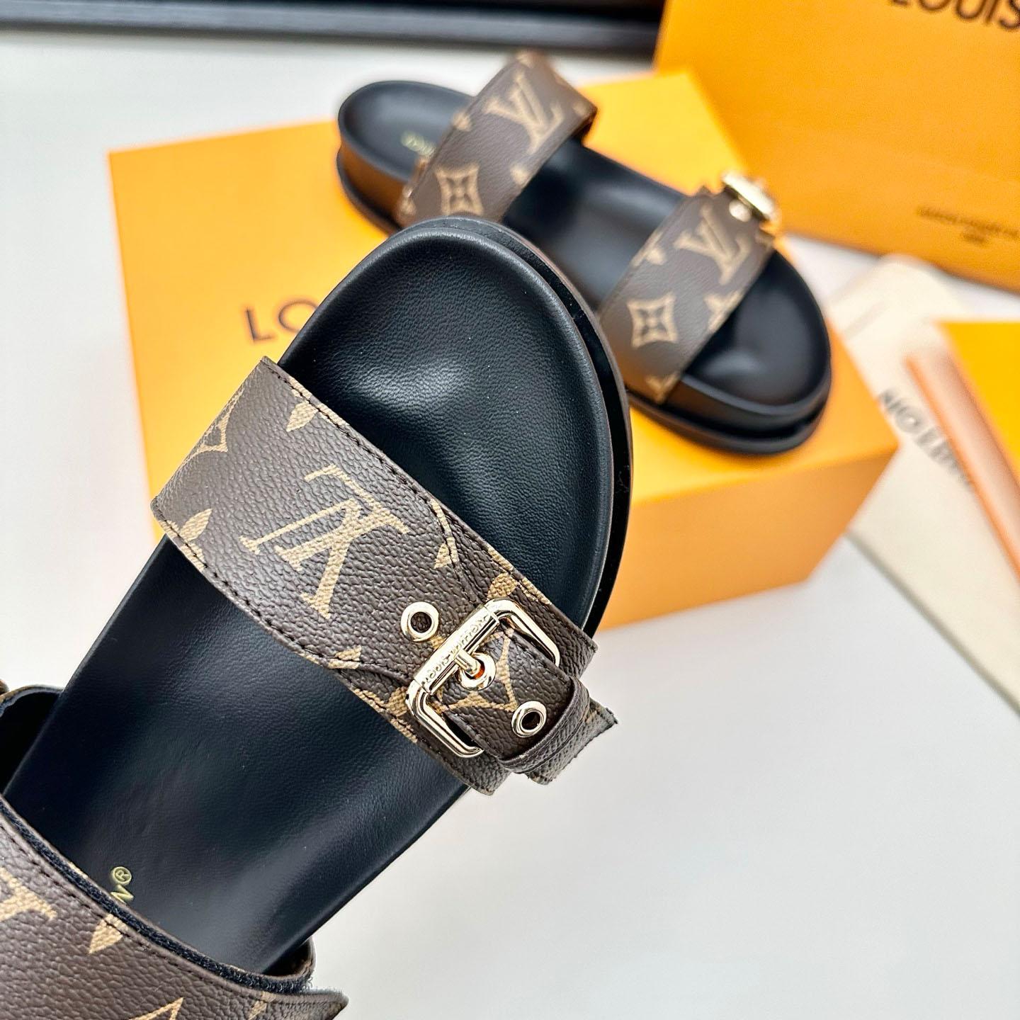 Louis Vuitton Bom Dia Flat Comfort Mule 1AAW8N - DesignerGu