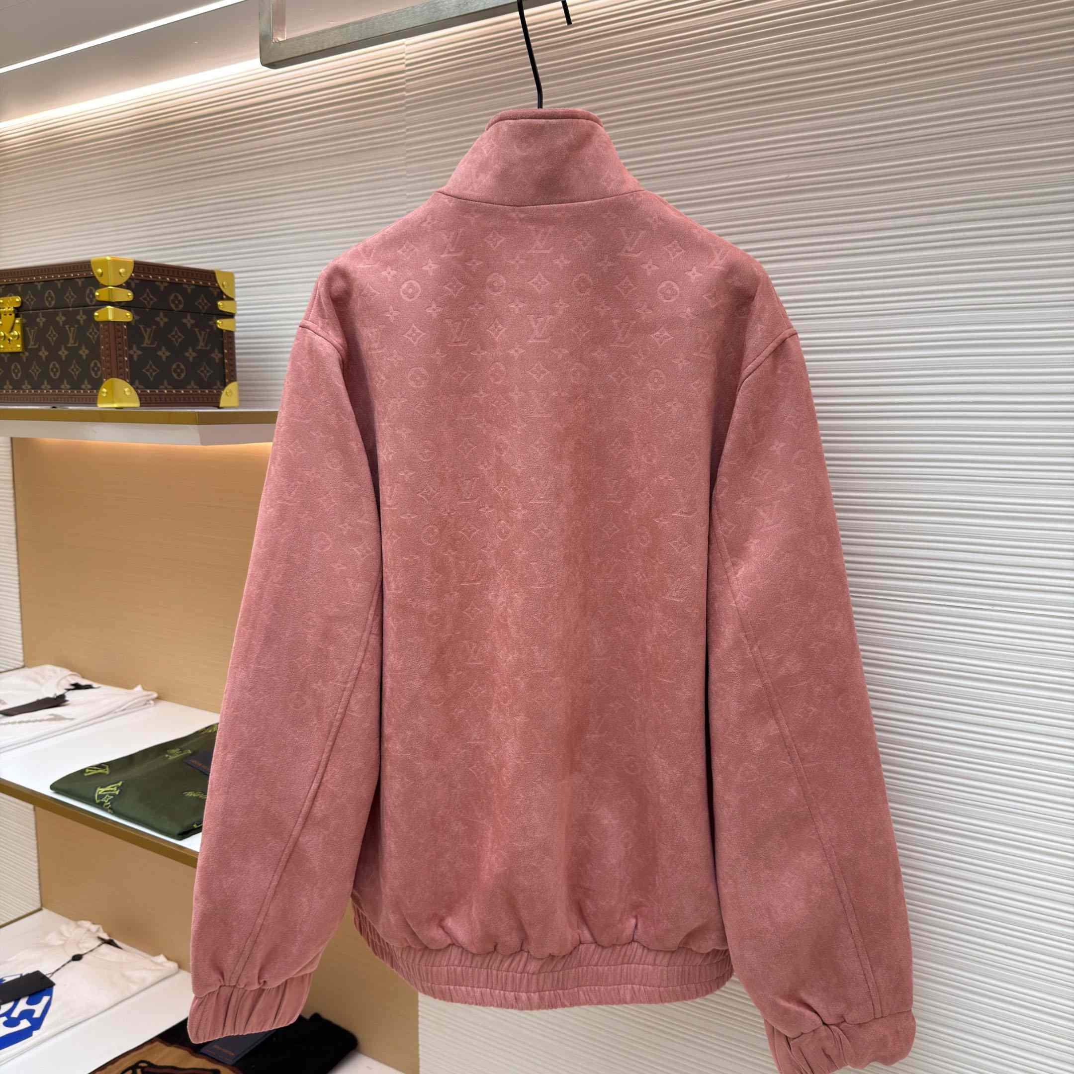 Louis Vuitton Monogram Debossed Leather Tracksuit Jacket 1AHBTN - DesignerGu