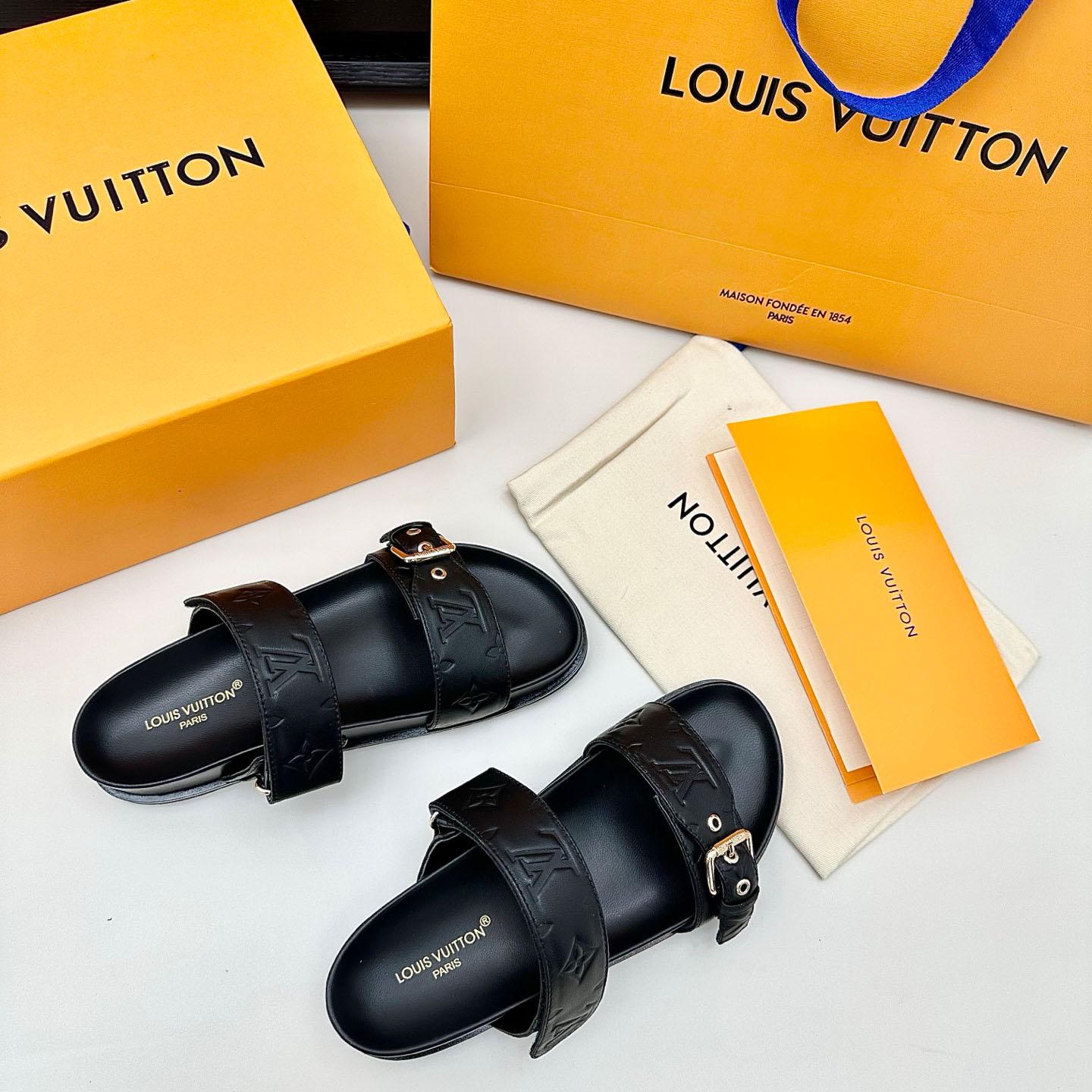 Louis Vuitton Bom Dia Flat Comfort Mule 1ABVNF - DesignerGu