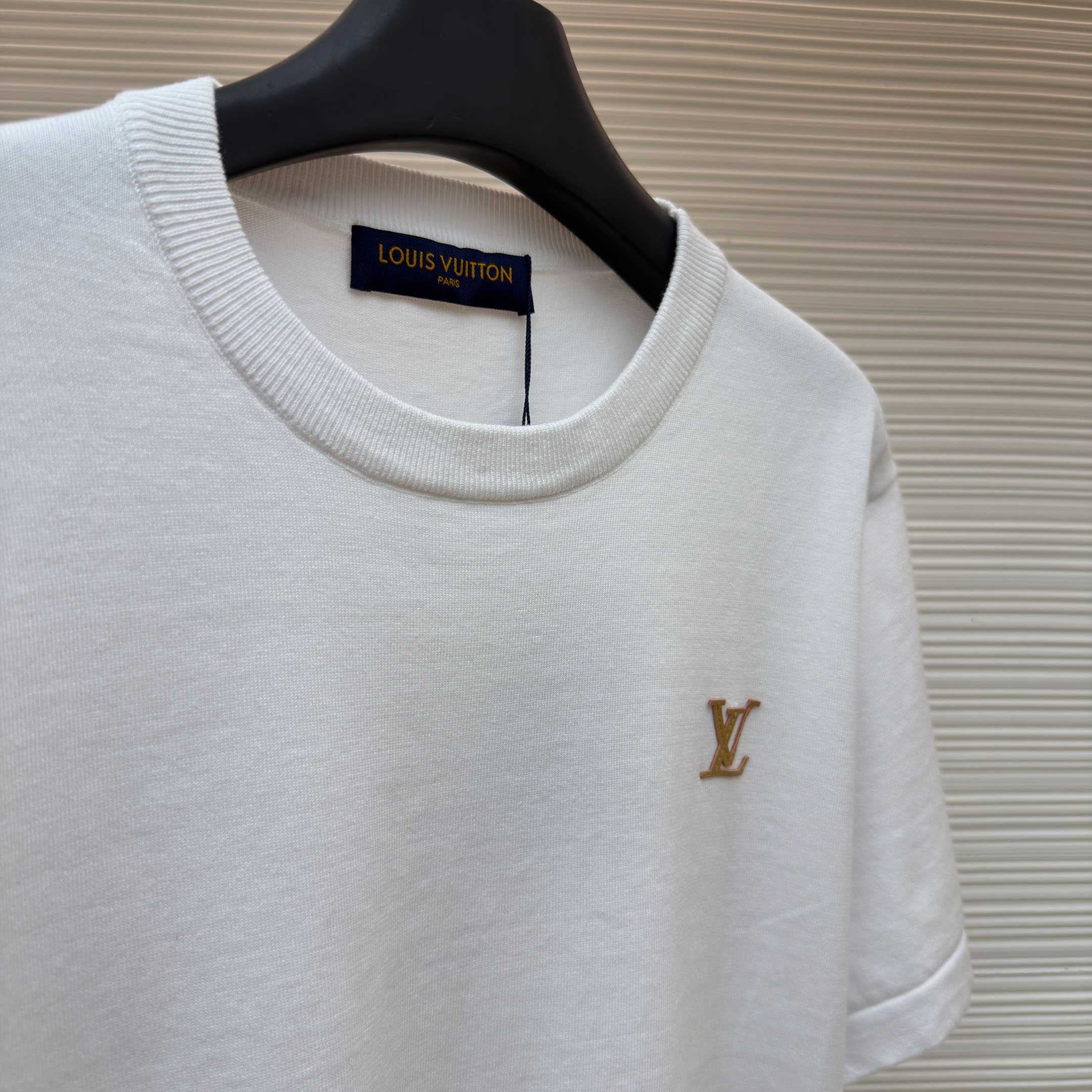 Louis Vuitton Short-Sleeved Crewneck With Signature 1AK70O - DesignerGu