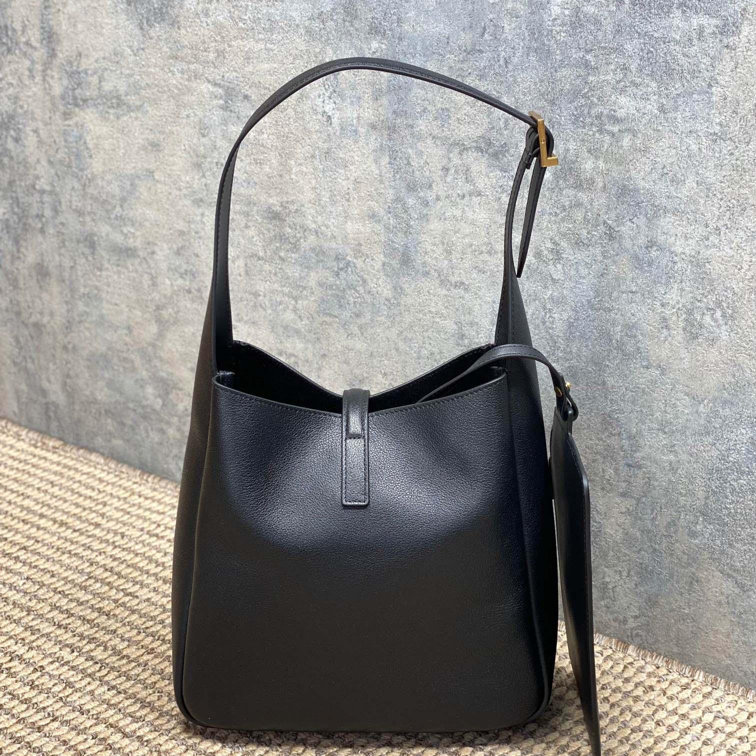Saint Laurent LE 5 À 7 Supple Small In Grained Leather - DesignerGu