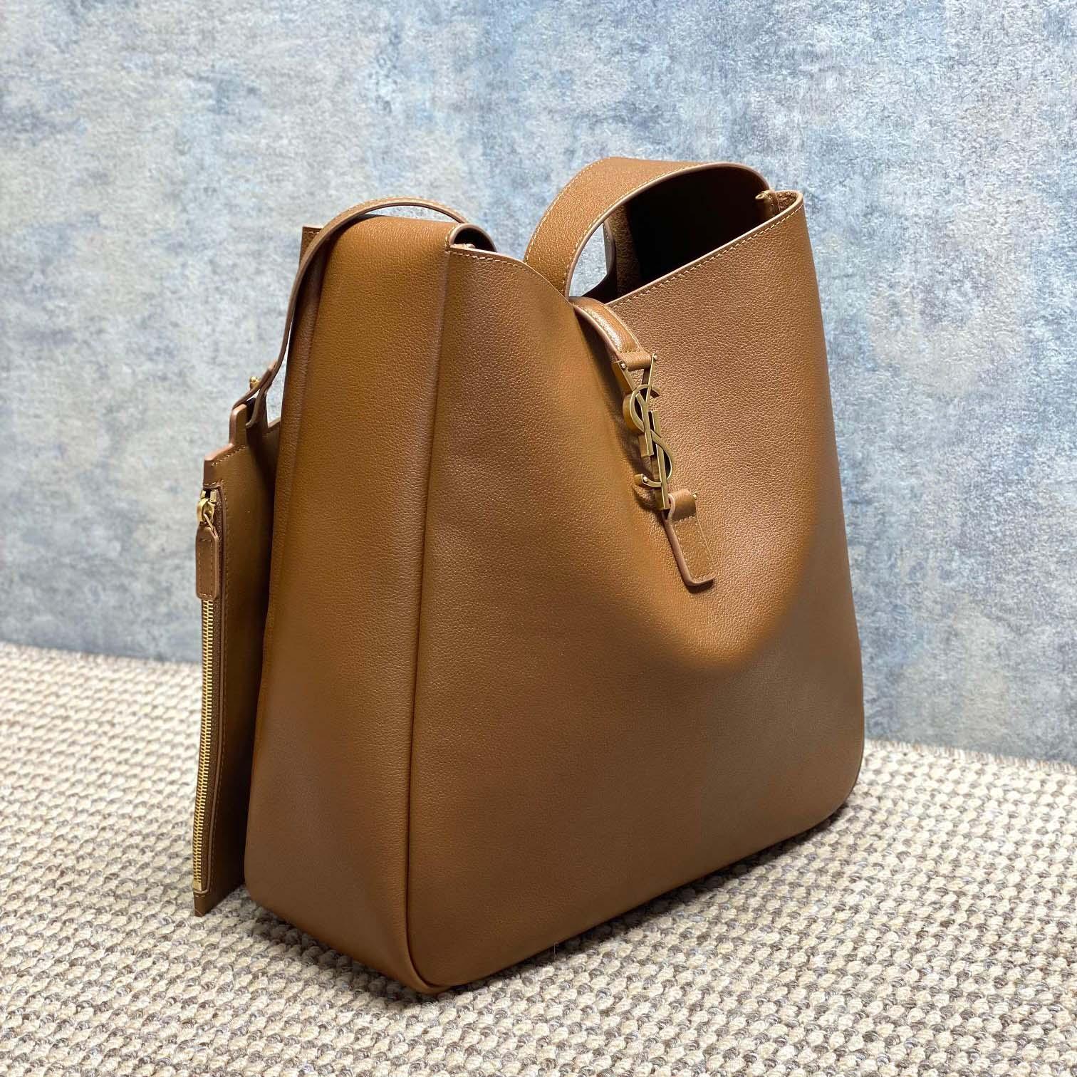 Saint Laurent LE 5 À 7 Supple LARGE In Grained Leather - DesignerGu