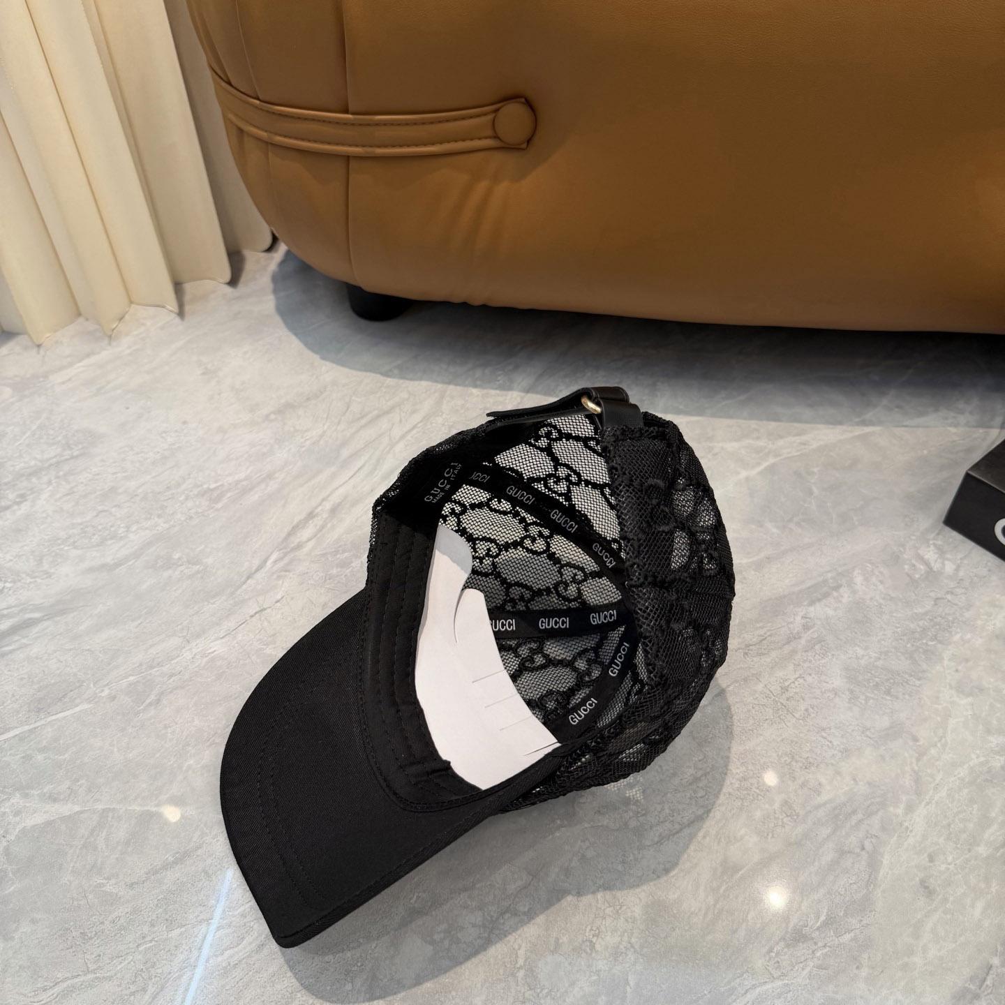 Gucci Mesh GG Monogram Shivali Baseball Hat  - DesignerGu