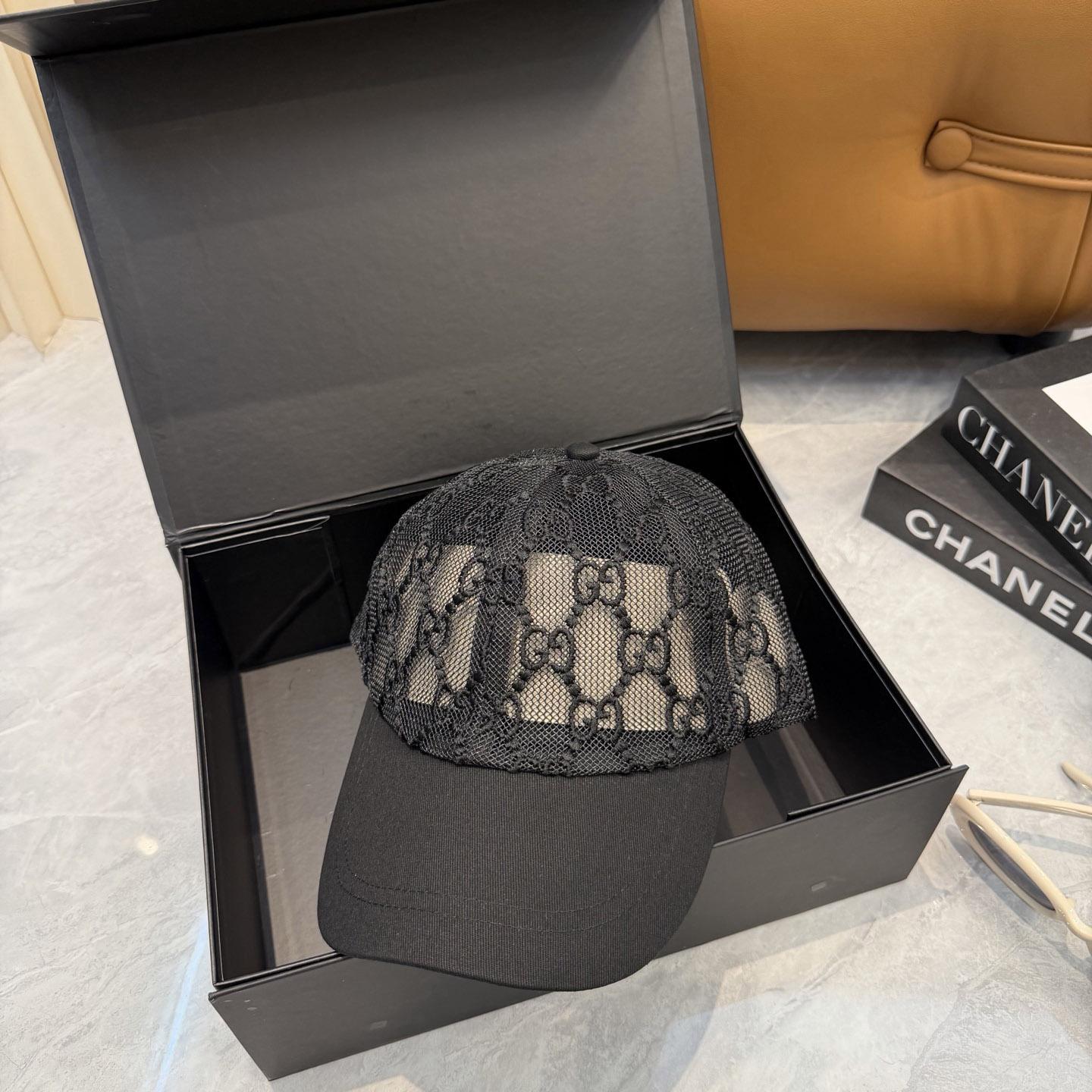 Gucci Mesh GG Monogram Shivali Baseball Hat  - DesignerGu