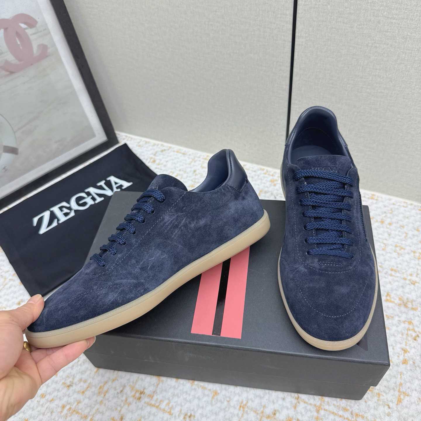 Zegna 232 Suede Sneakers - DesignerGu