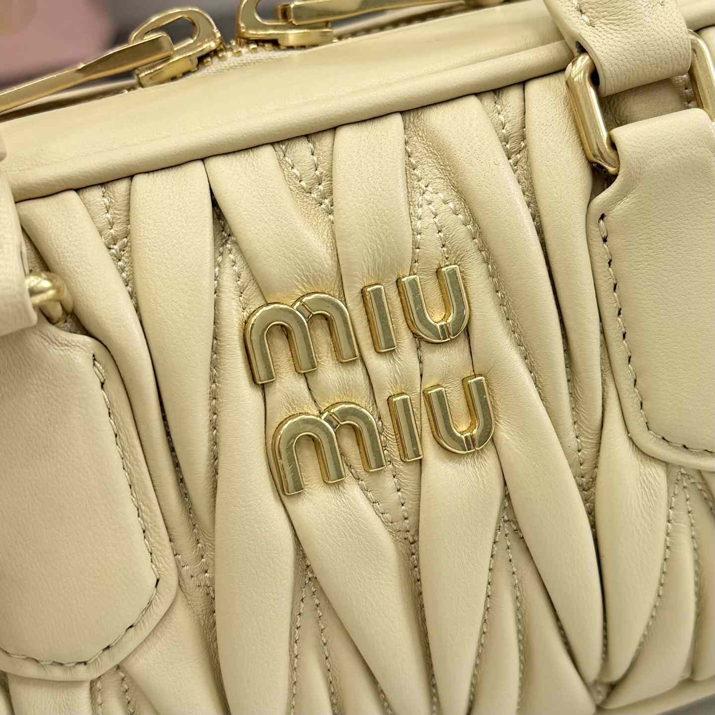 Miu Miu Arcadie Matelassé Nappa Leather Bag - DesignerGu