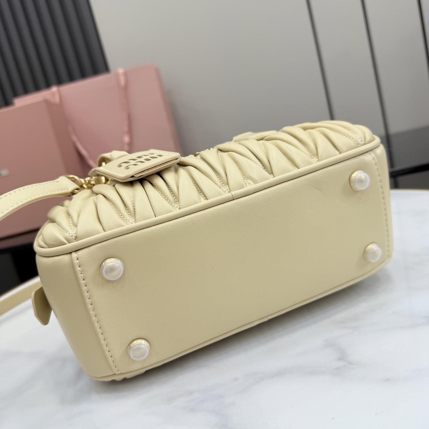 Miu Miu Arcadie Matelassé Nappa Leather Bag - DesignerGu
