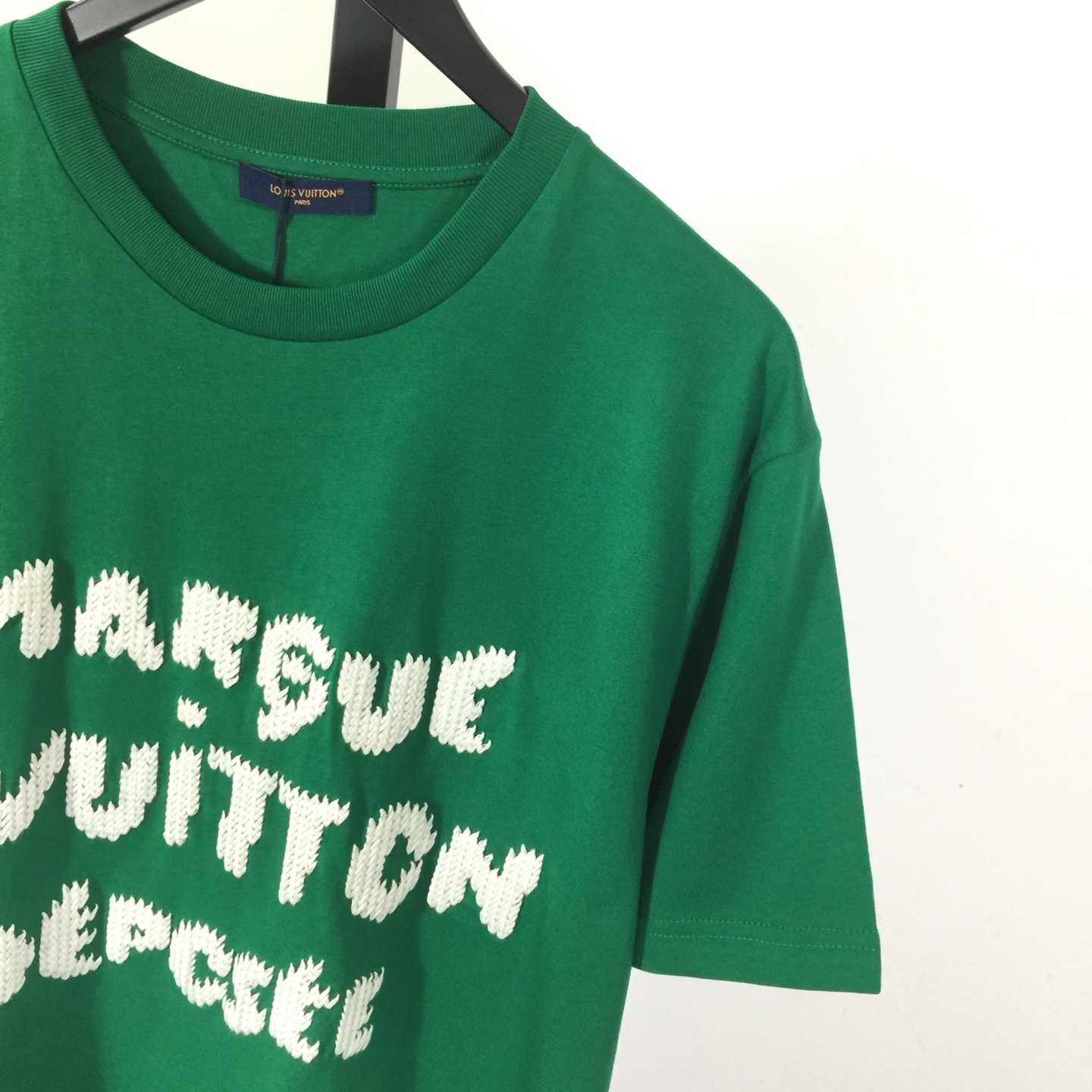 Louis Vuitton Embroidered Signature Short-Sleeved T-Shirt   1AK6IF - DesignerGu
