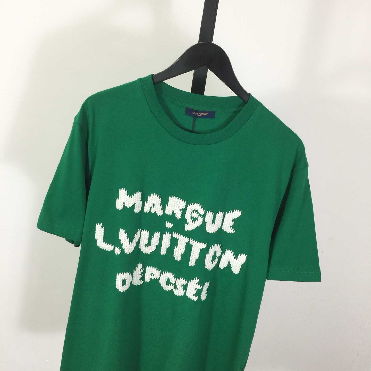 Louis Vuitton Embroidered Signature Short-Sleeved T-Shirt   1AK6IF - DesignerGu
