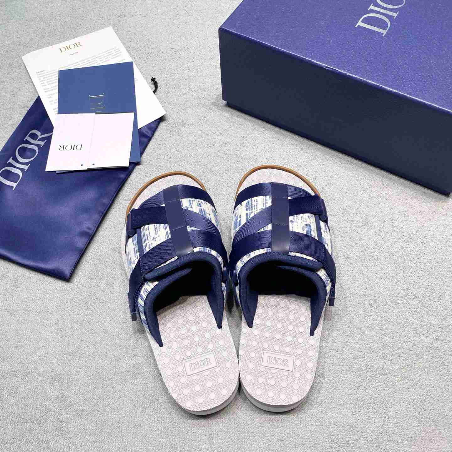 Dior Alpha Sandal 'Dior Oblique - Kasuri Blue' - DesignerGu