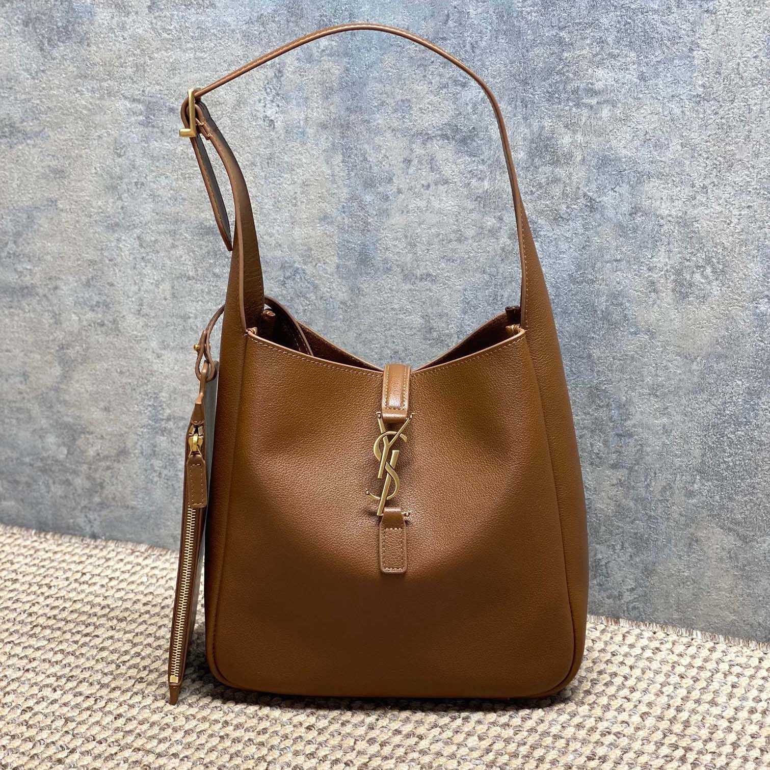 Saint Laurent LE 5 À 7 Supple Small In Grained Leather - DesignerGu