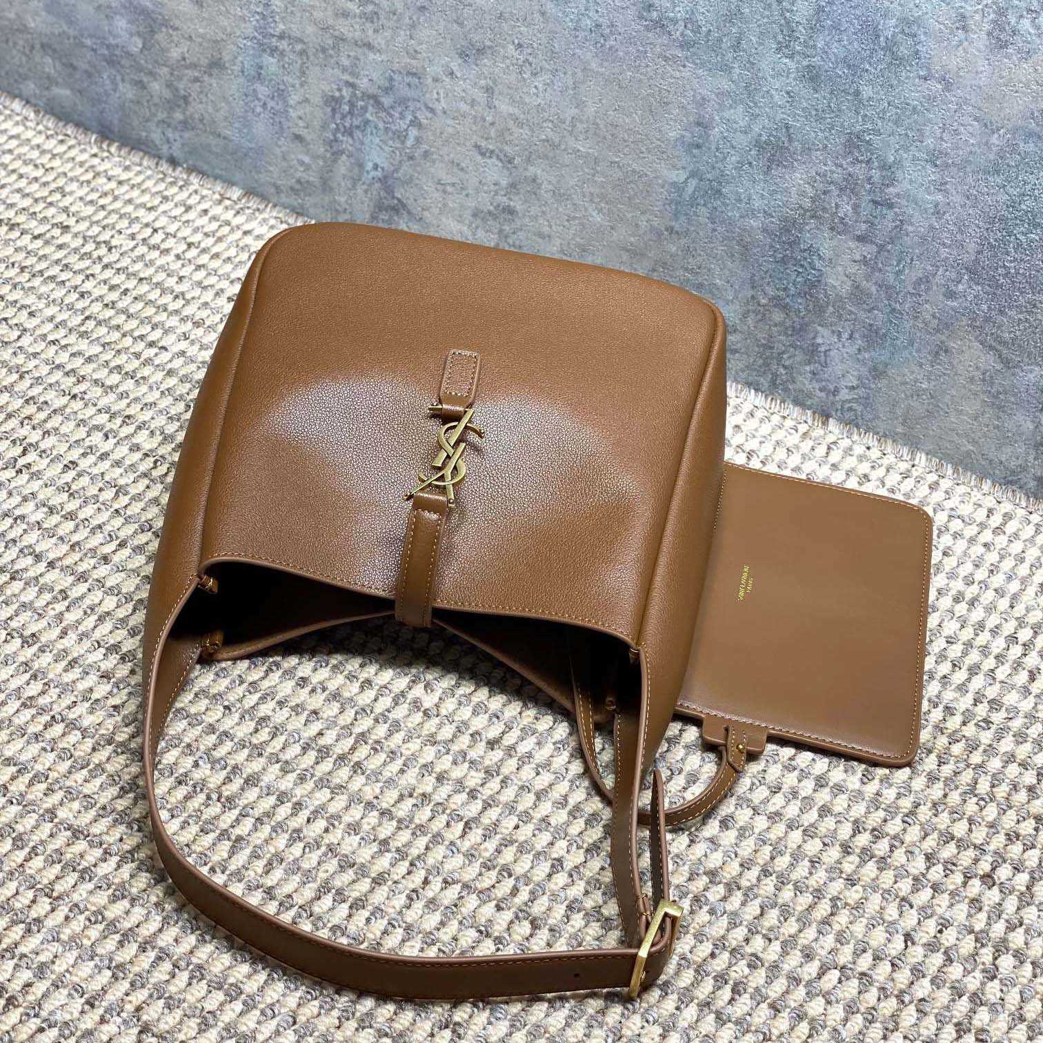 Saint Laurent LE 5 À 7 Supple Small In Grained Leather - DesignerGu