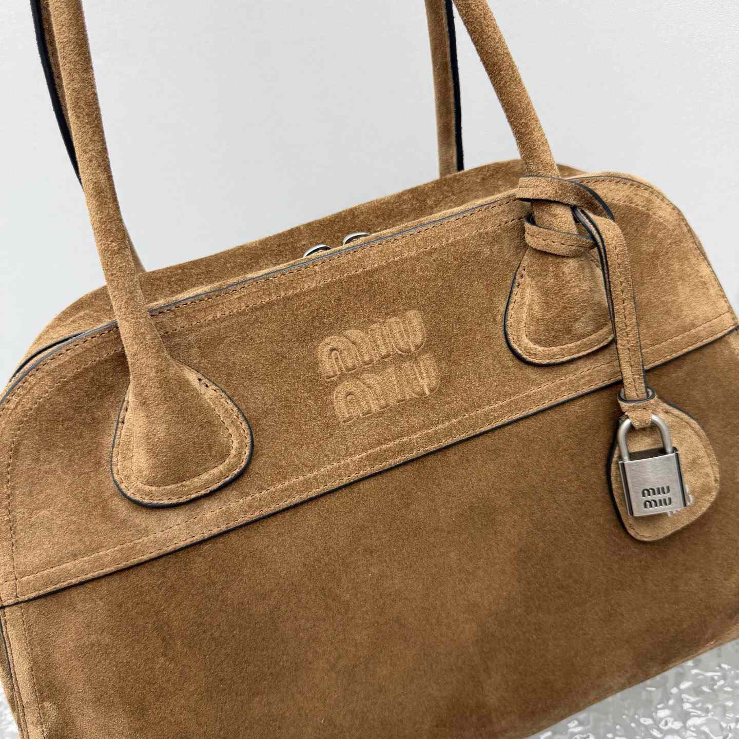 Miu Miu Vivant Suede Bag - DesignerGu