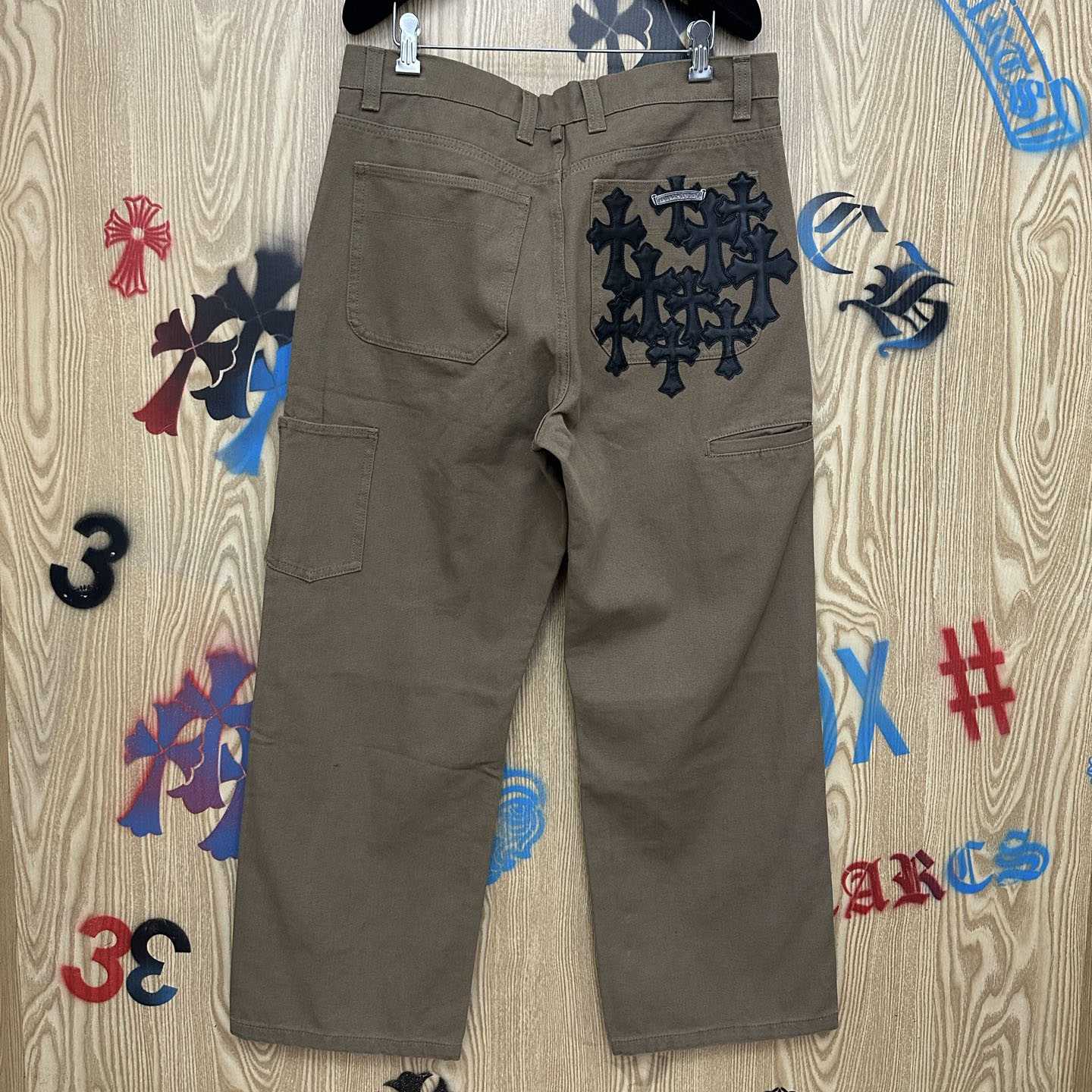 Chrome Hearts Cross Patch Double Knee Carpenter Pants - DesignerGu