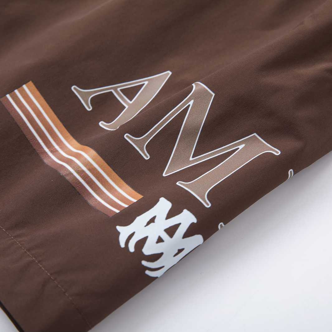 Amiri MA Gradient Bar Swim Trunks 'Brown' - DesignerGu