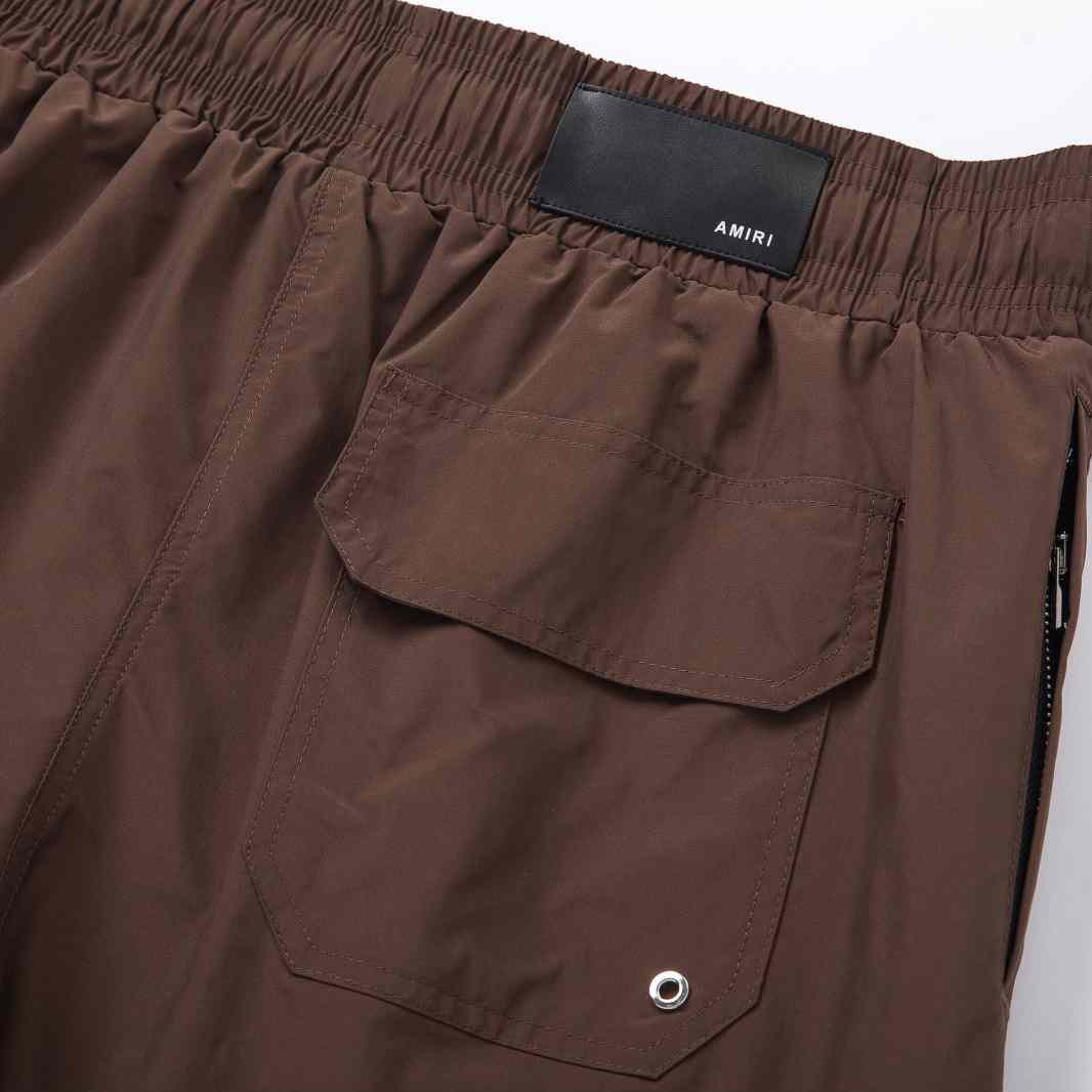 Amiri MA Gradient Bar Swim Trunks 'Brown' - DesignerGu