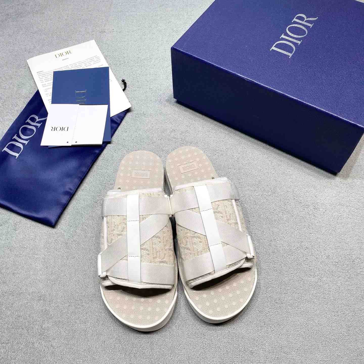 Dior Alpha Sandal 'Dior Oblique - Off-White' - DesignerGu