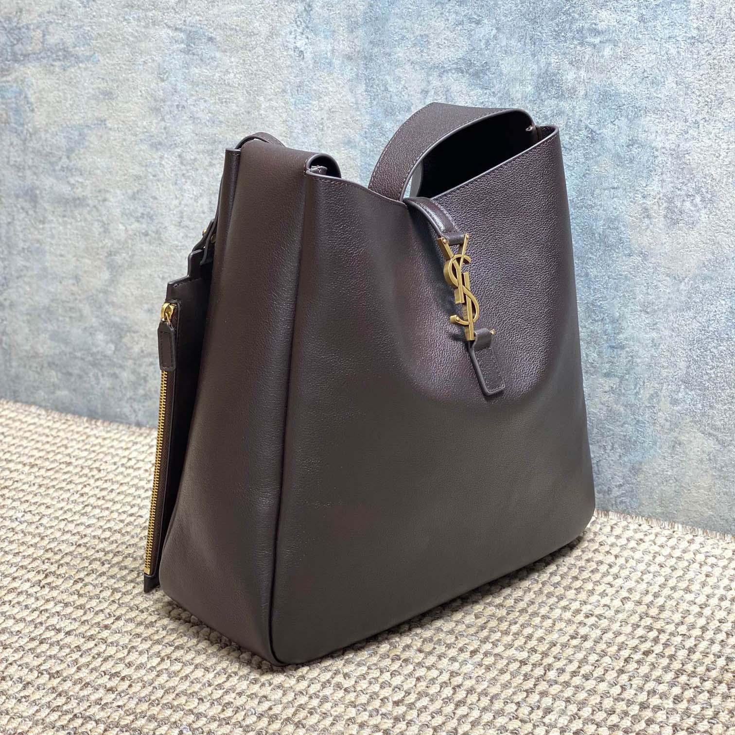 Saint Laurent LE 5 À 7 Supple LARGE In Grained Leather - DesignerGu