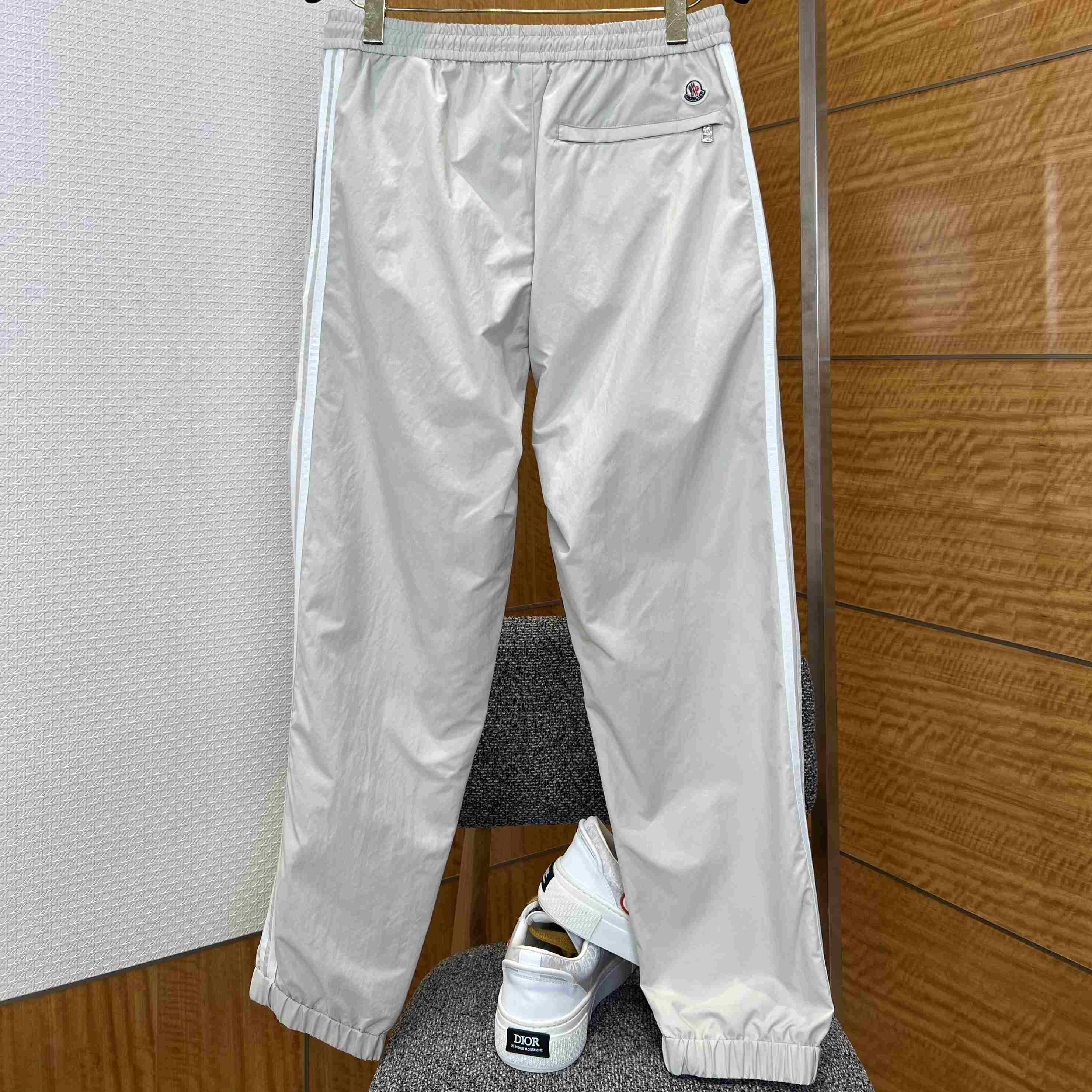 Moncler Striped Stretch Jogging Trousers - DesignerGu