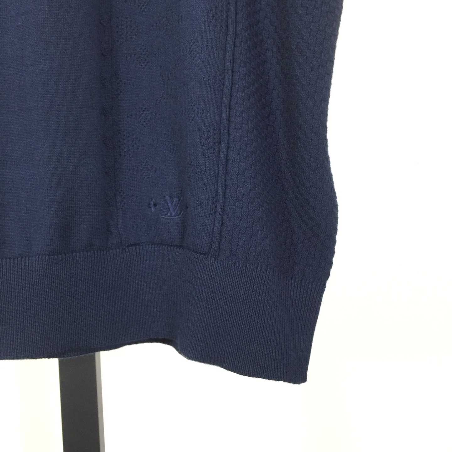 Louis Vuitton Cotton-Silk Pointelle Polo Shirt   1AJINW - DesignerGu