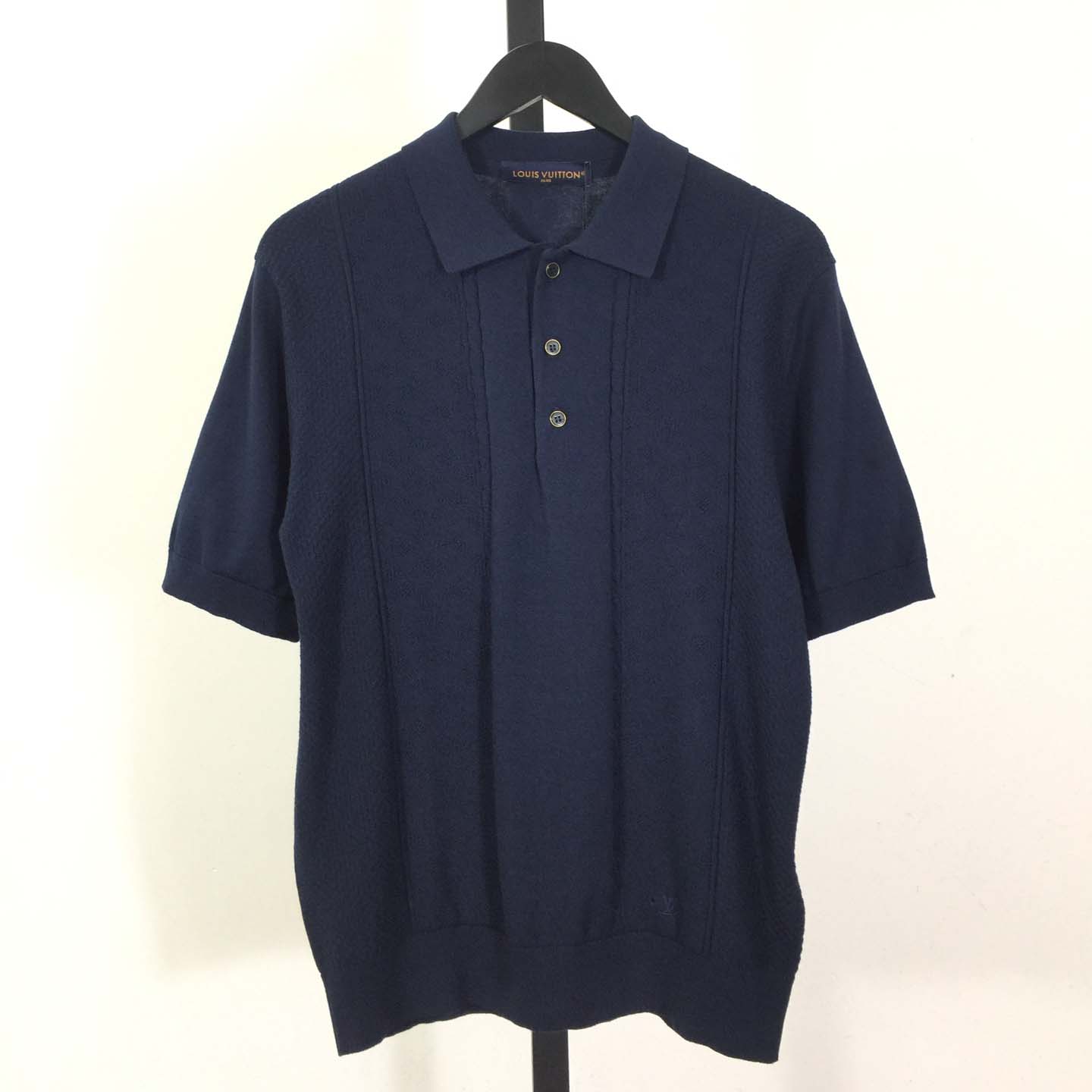 Louis Vuitton Cotton-Silk Pointelle Polo Shirt   1AJINW - DesignerGu