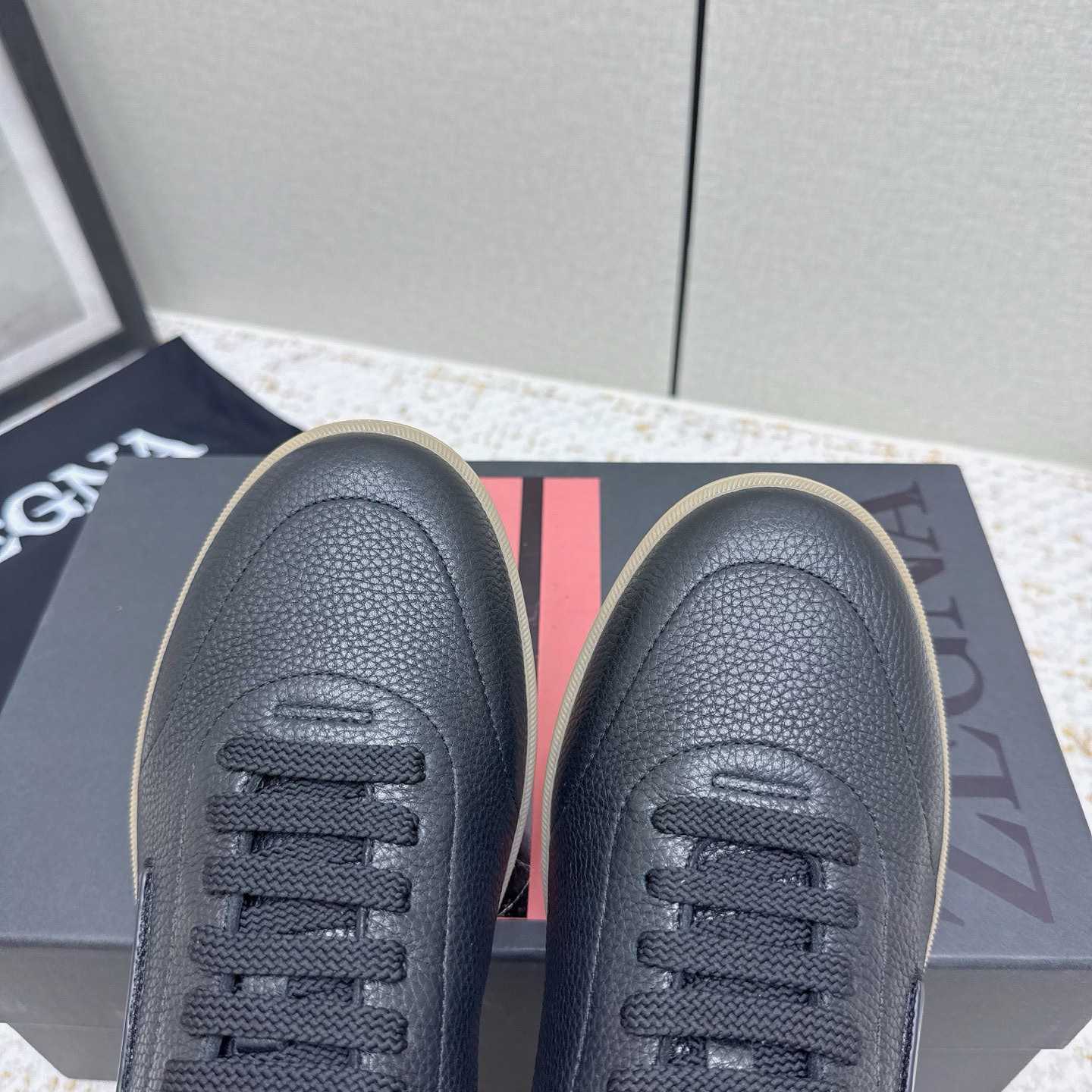 Zegna Grained Leather 232 Sneakers - DesignerGu
