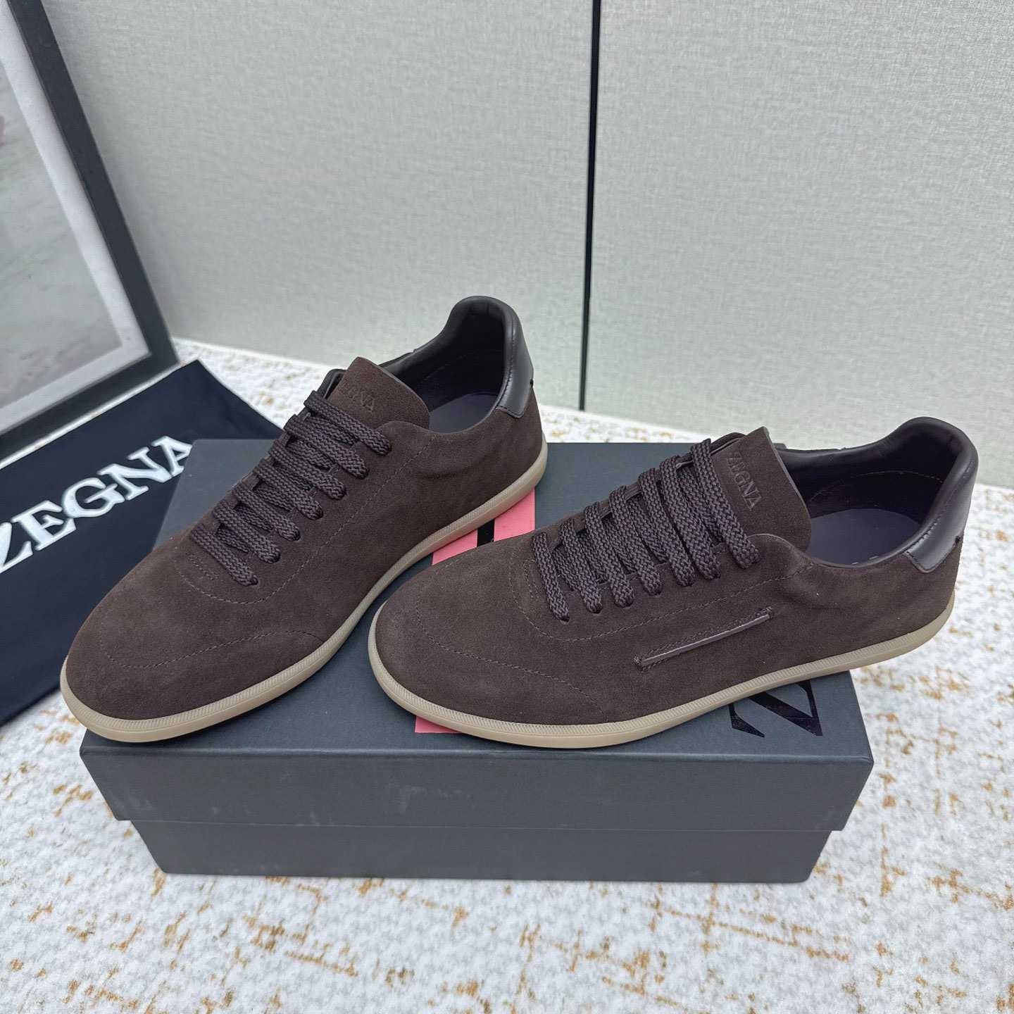 Zegna 232 Suede Sneakers - DesignerGu