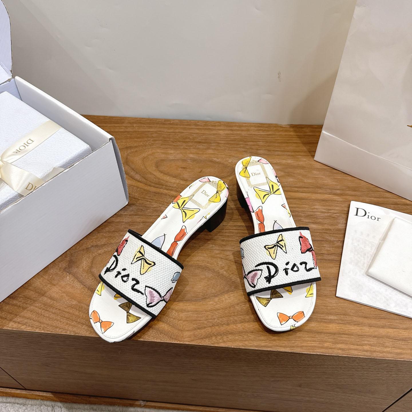 Dior Dioriviera Dway Heeled Slide - DesignerGu