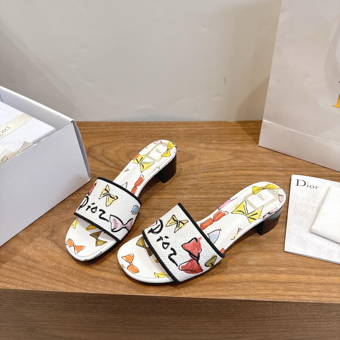 Dior Dioriviera Dway Heeled Slide - DesignerGu