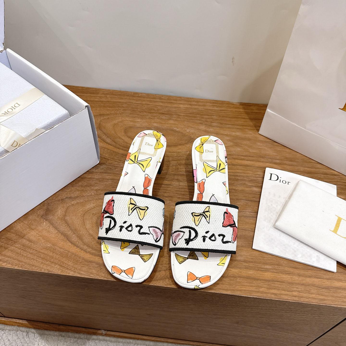 Dior Dioriviera Dway Heeled Slide - DesignerGu