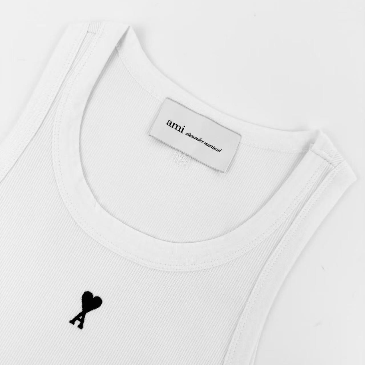 AMI Paris Cotton Ami De Coeur Tanktop - DesignerGu