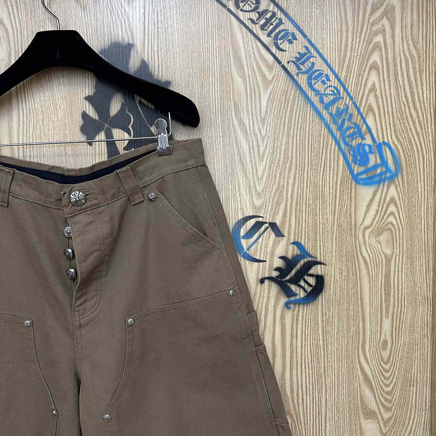 Chrome Hearts Double Knee Cross Patch Shorts - DesignerGu