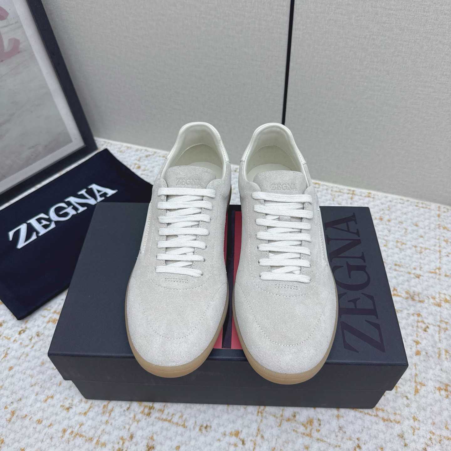 Zegna 232 Suede Sneakers - DesignerGu