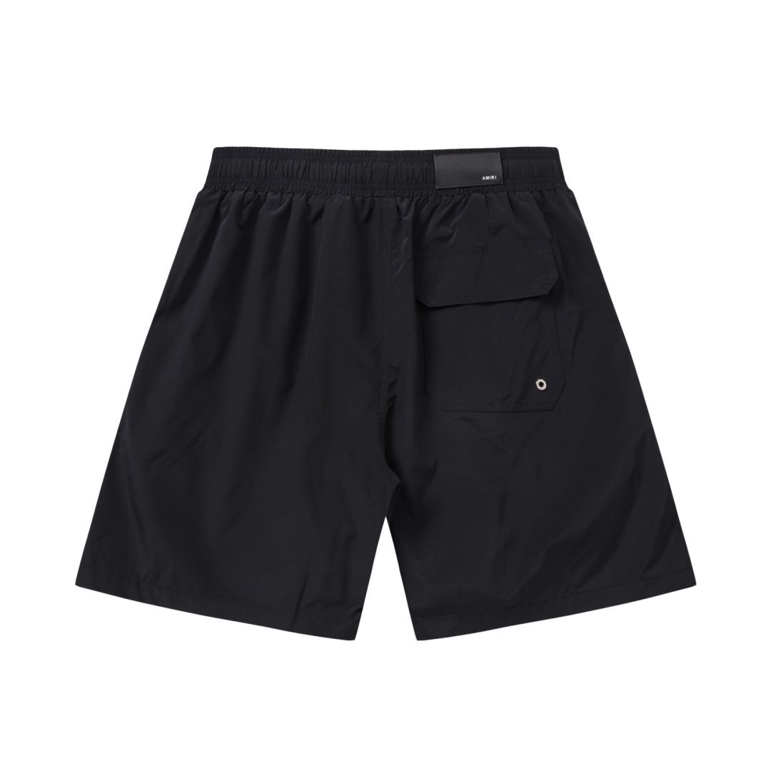Amiri Stack Logo Swim Shorts In Stretch Limo - DesignerGu