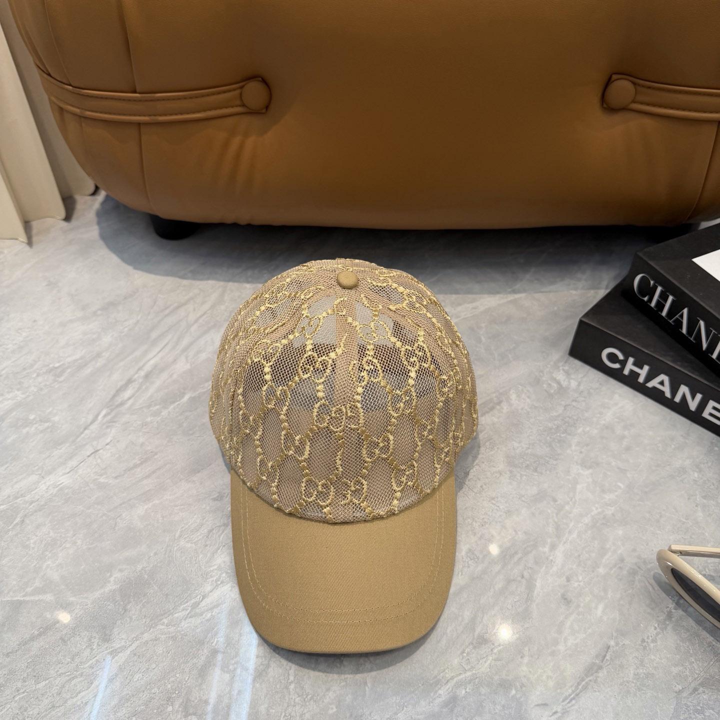 Gucci Mesh GG Monogram Shivali Baseball Hat  - DesignerGu