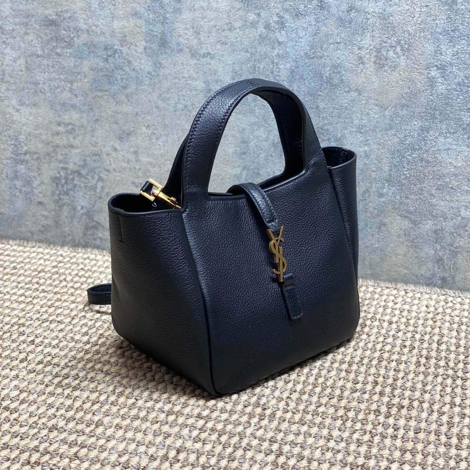 Saint Laurent LE 5 À 7 BABY BEA In Grained Leather - DesignerGu