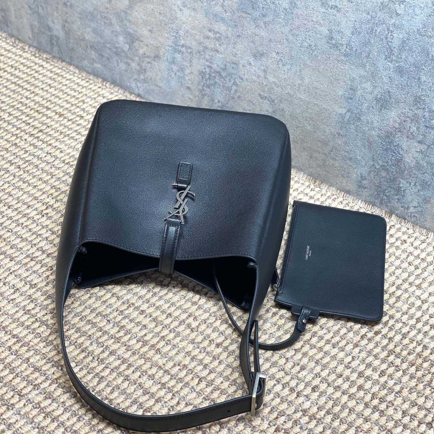 Saint Laurent LE 5 À 7 Supple Small In Grained Leather - DesignerGu