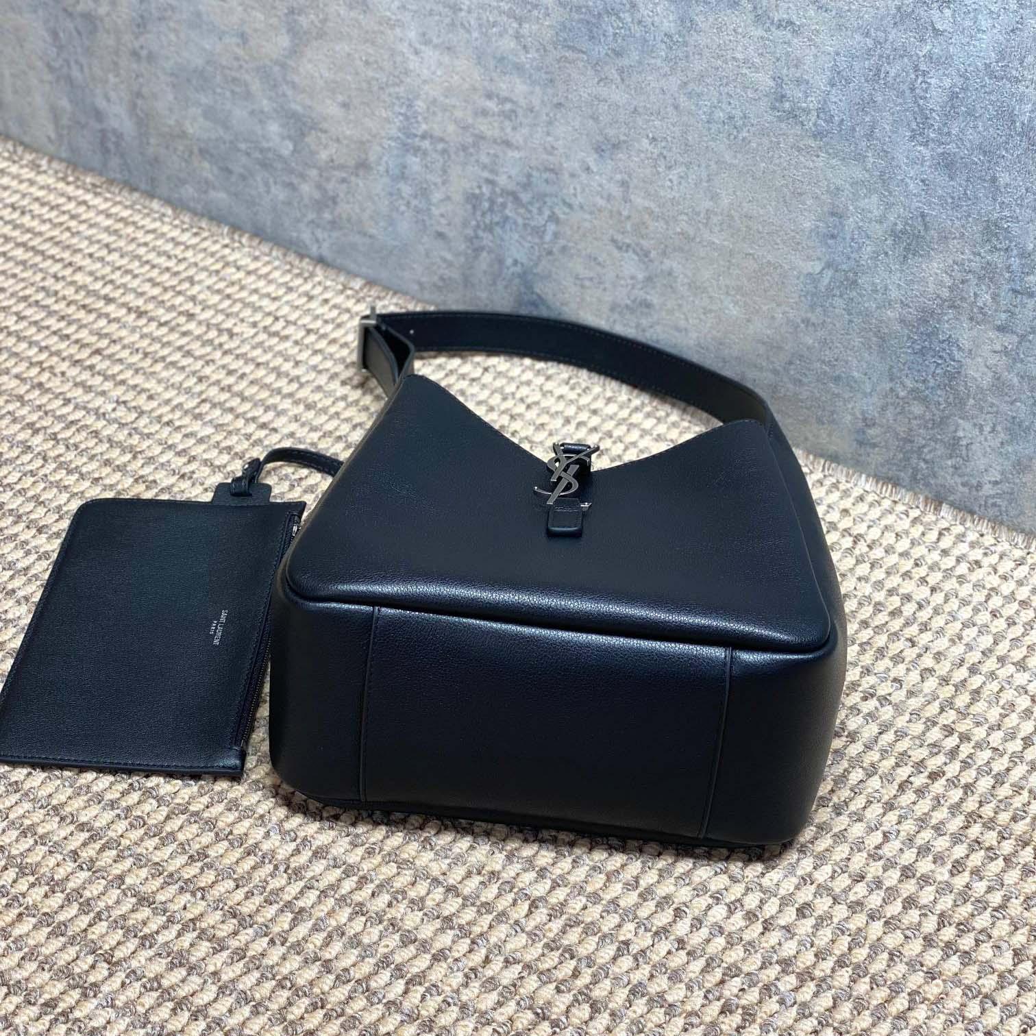 Saint Laurent LE 5 À 7 Supple Small In Grained Leather - DesignerGu